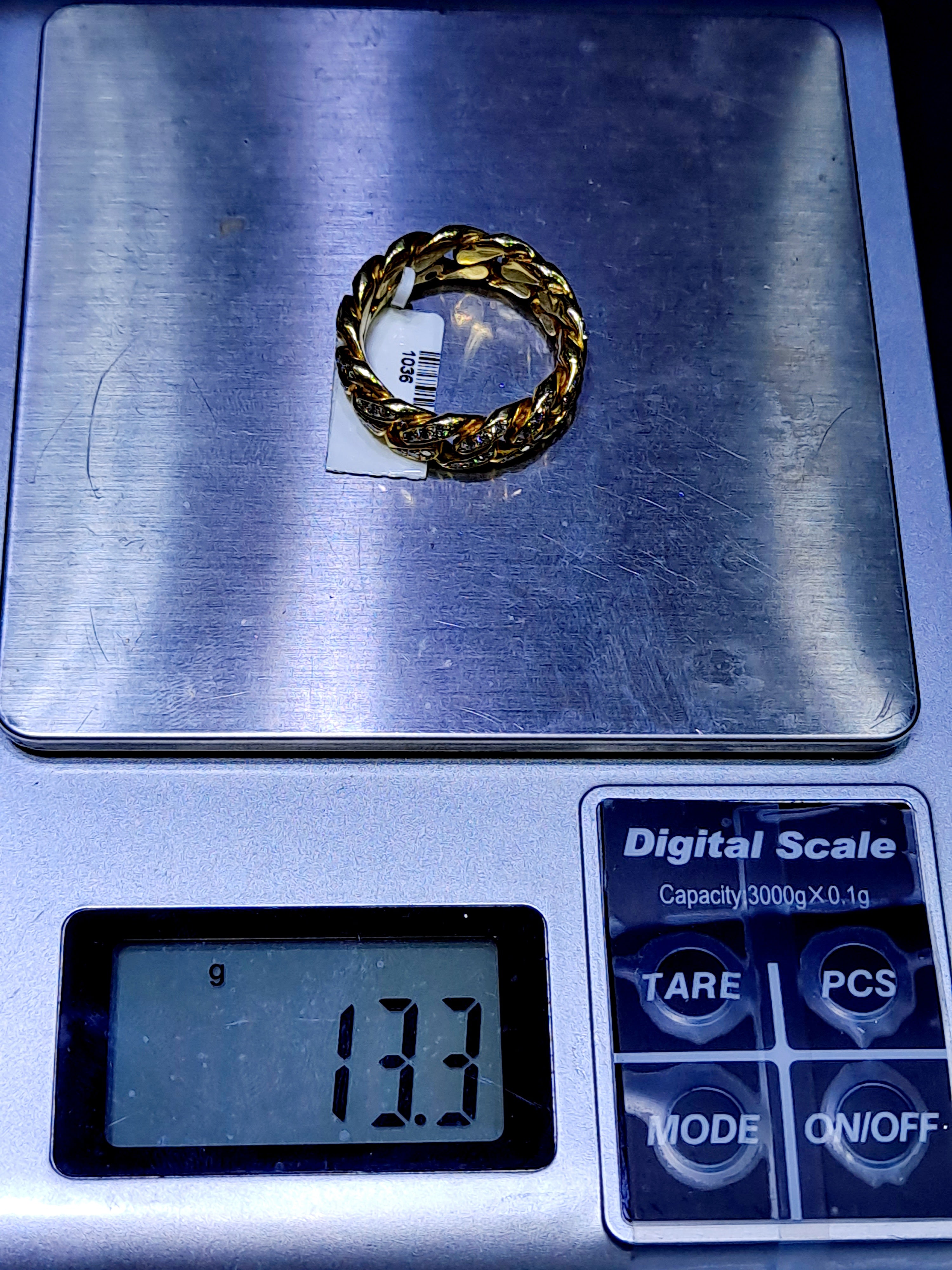 14k new handmade solid miami cuban link ring with 1.77 carats vs-1natural diamonds