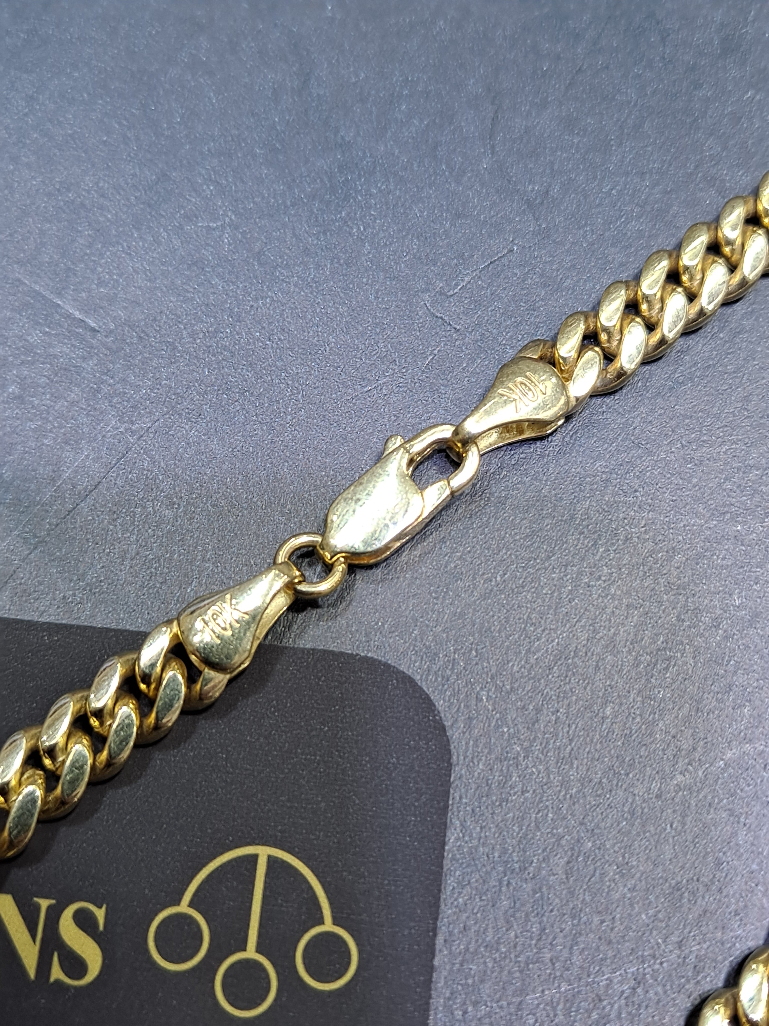 solid 10k new miami cuban link 45 grams 5.4mm 24inch