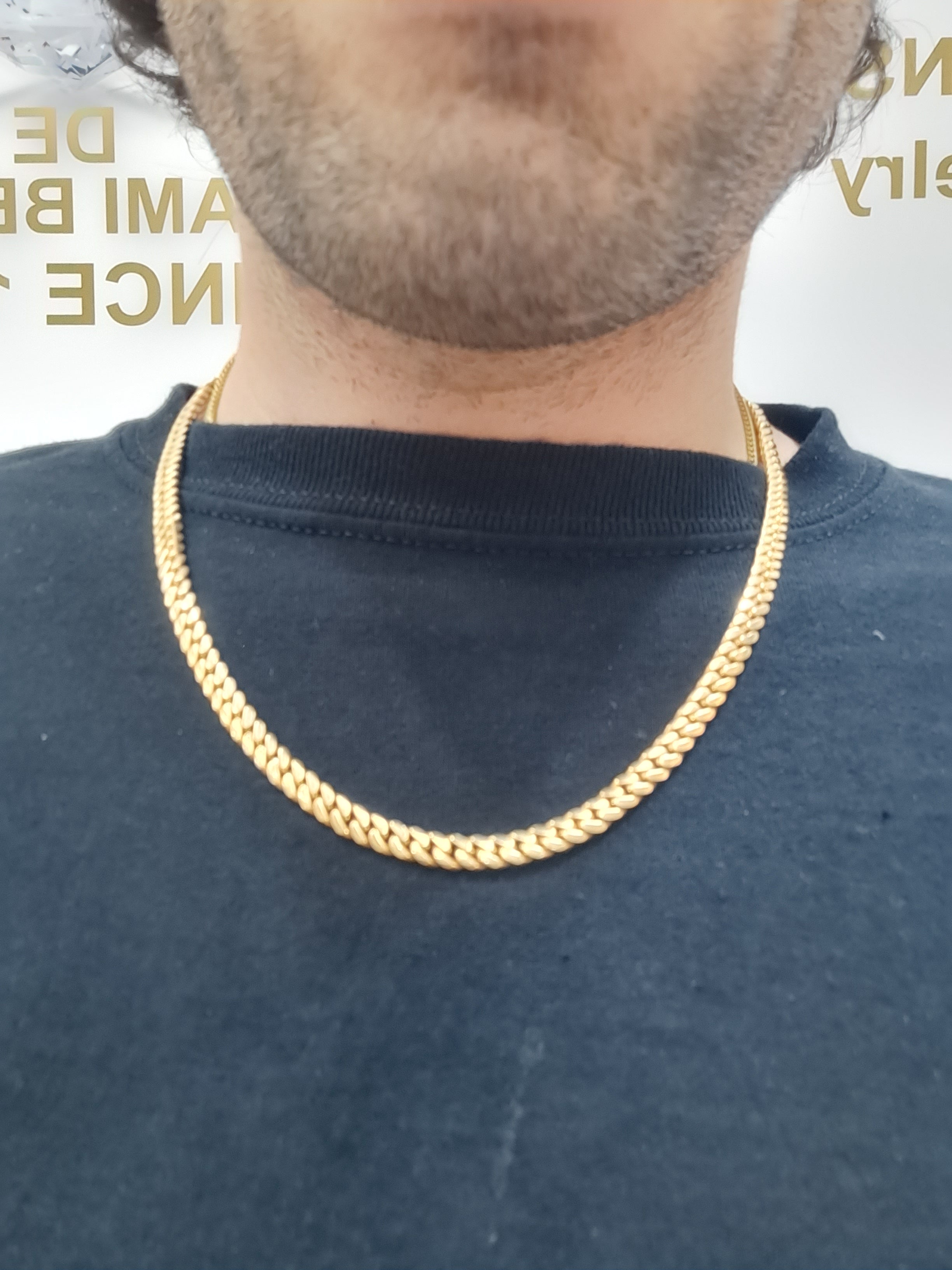 solid 10k new miami cuban link 45 grams 5.4mm 24inch