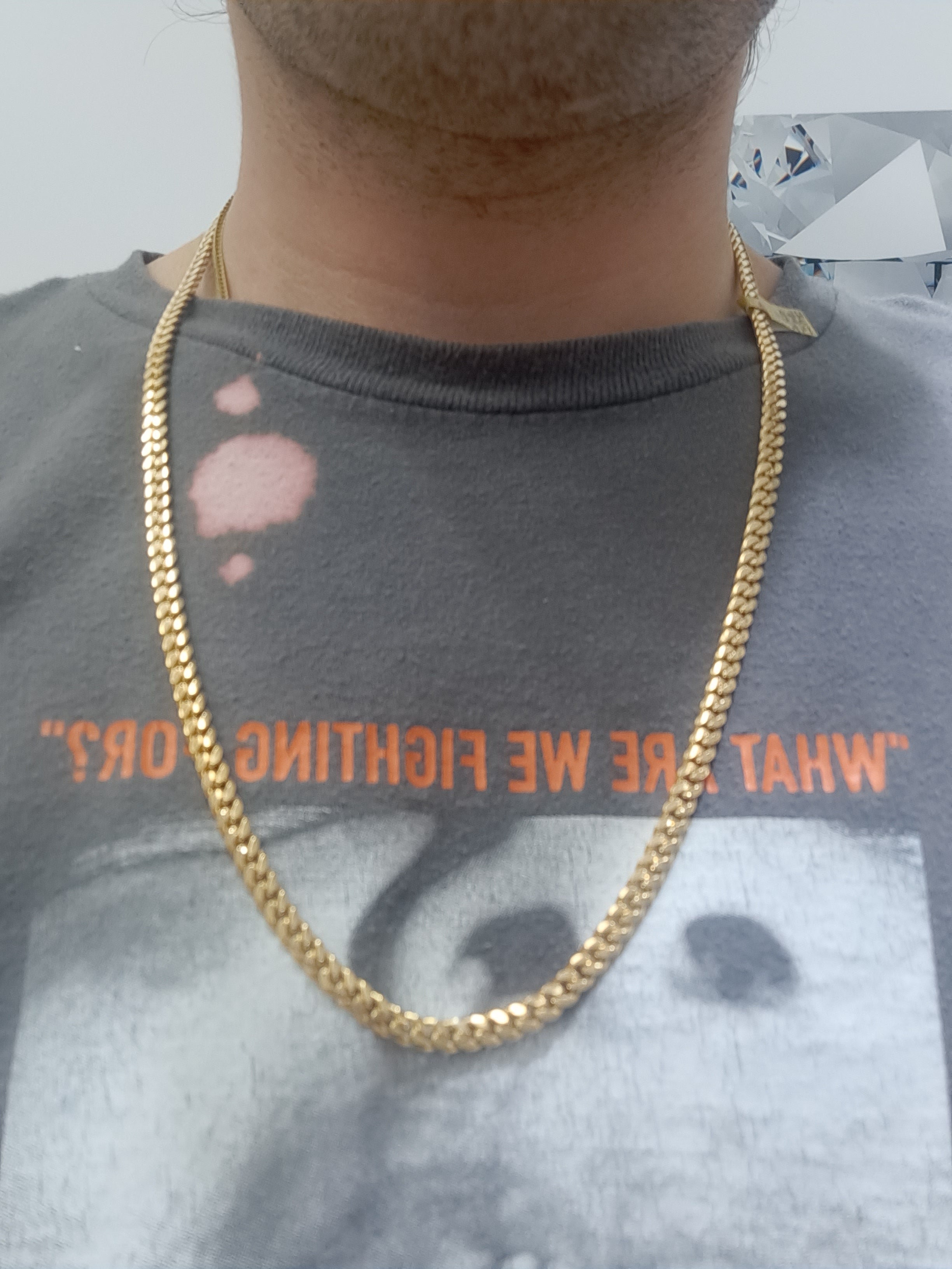 14k miami cuban link 4.80mm,30 grams,22 inches
