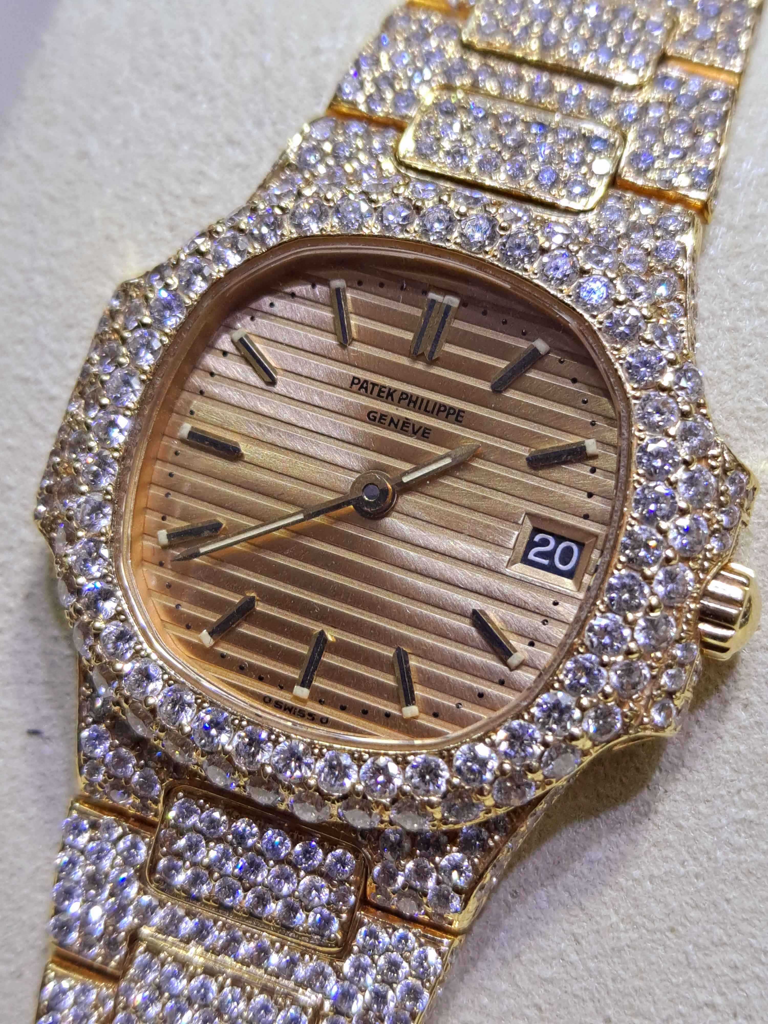 patek phillippe 27mm ladies watch #4700 all original 12ctst.w.vvs1 dia