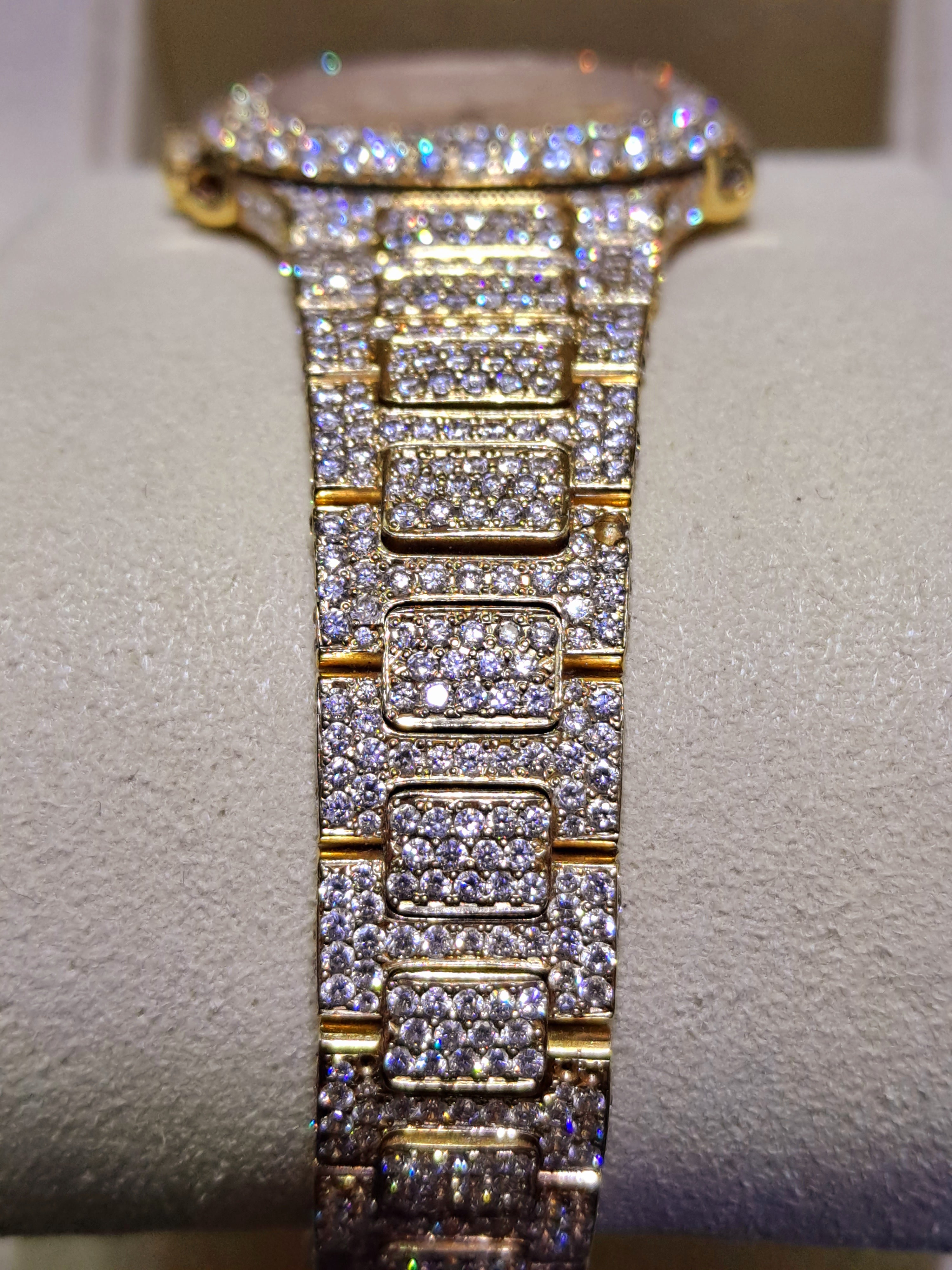 patek phillippe 27mm ladies watch #4700 all original 12ctst.w.vvs1 dia