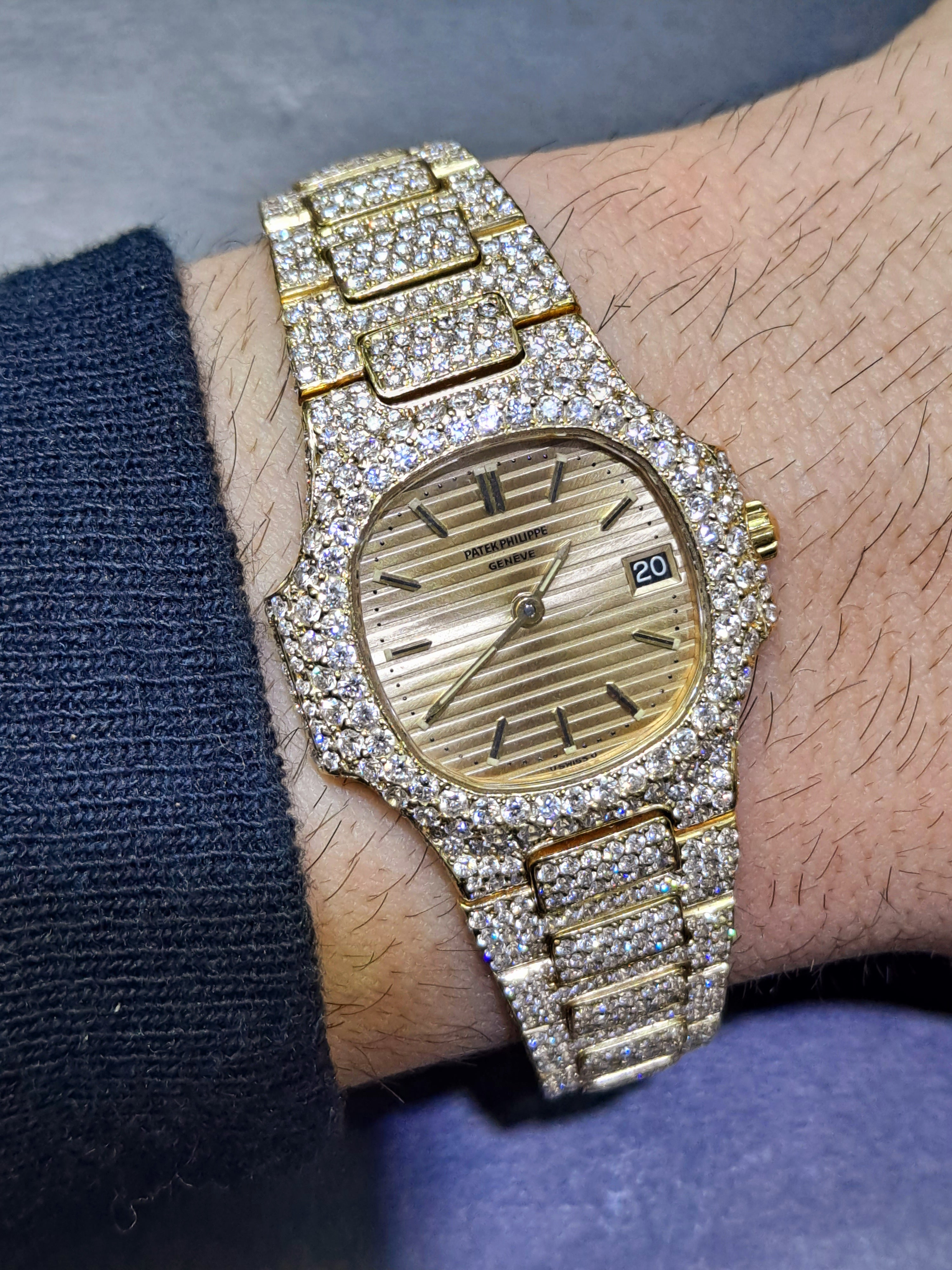 patek phillippe 27mm ladies watch #4700 all original 12ctst.w.vvs1 dia