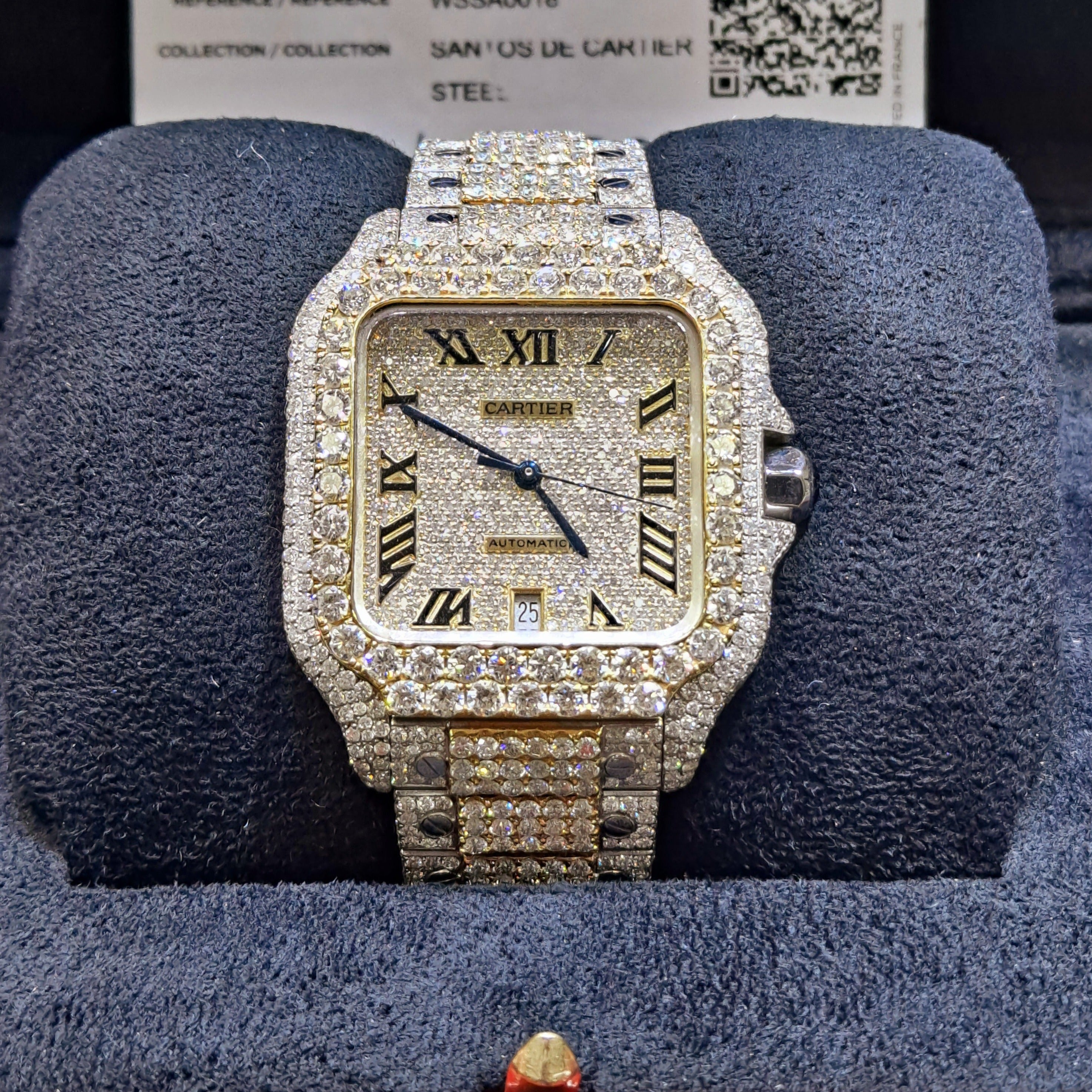 41mm 2021 new cartier santos xl 28cts vs-1 watch