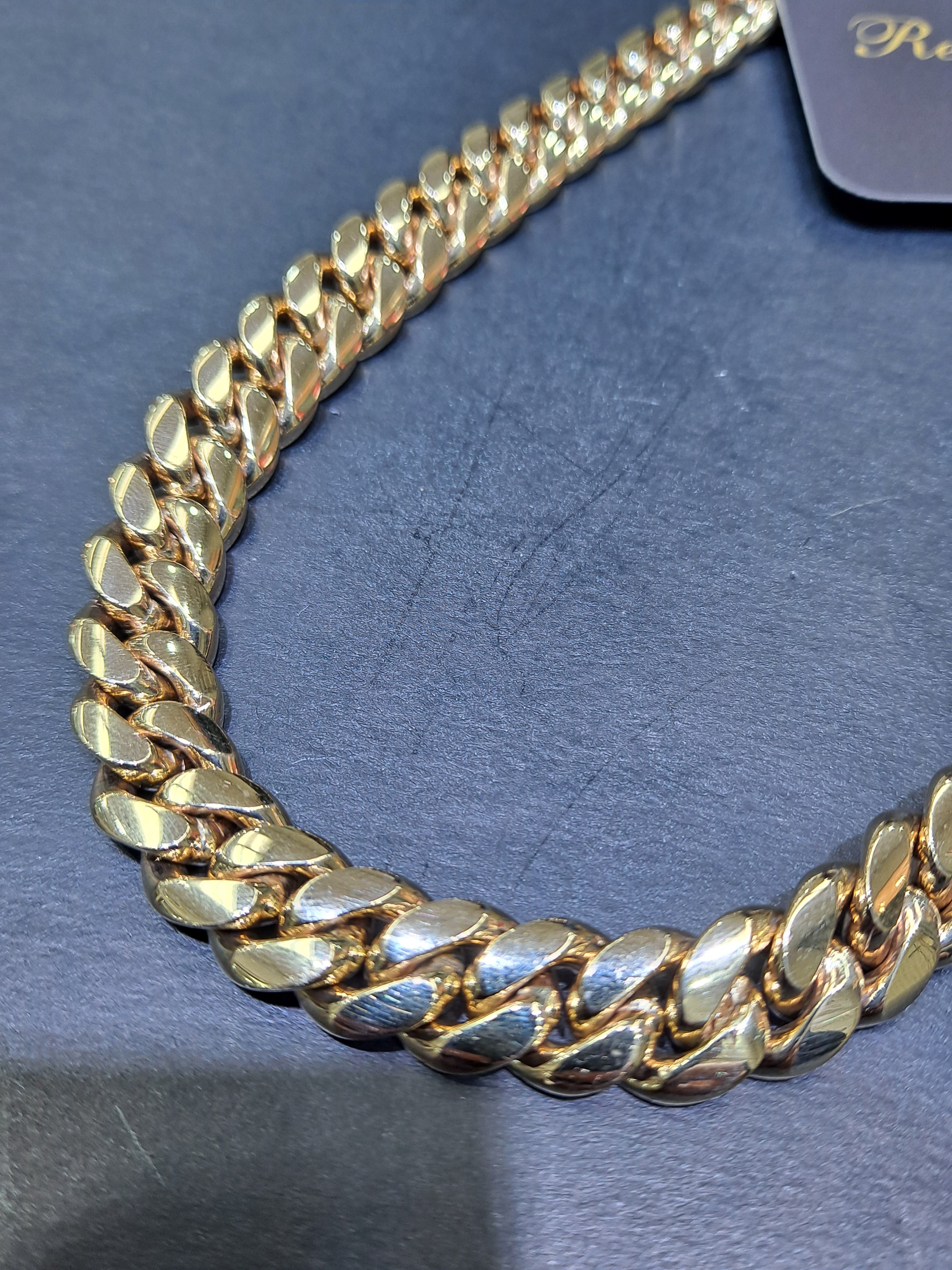 new 14k miami cuban link,239 grams,11.5mm,24inch