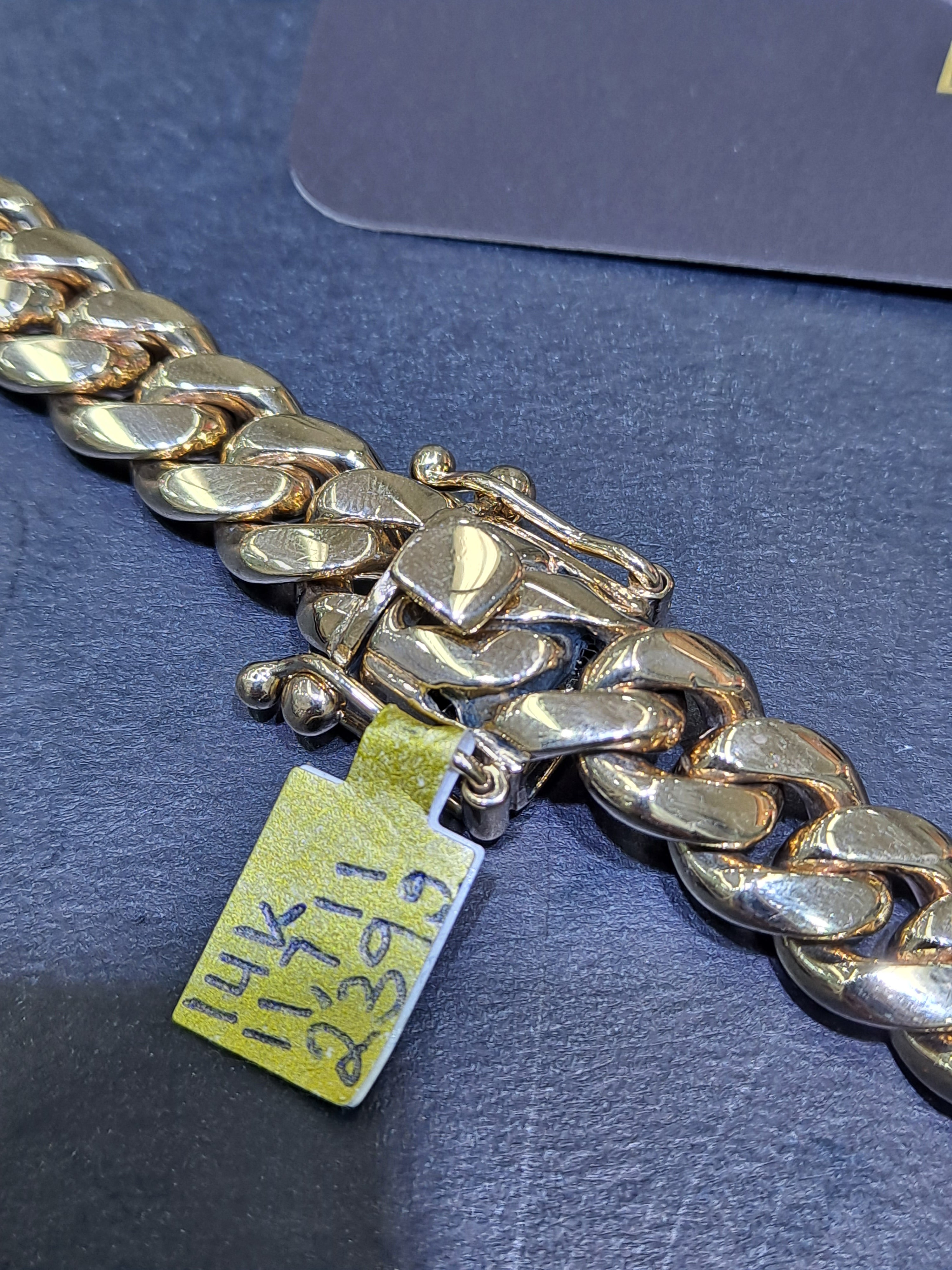 new 14k miami cuban link,239 grams,11.5mm,24inch