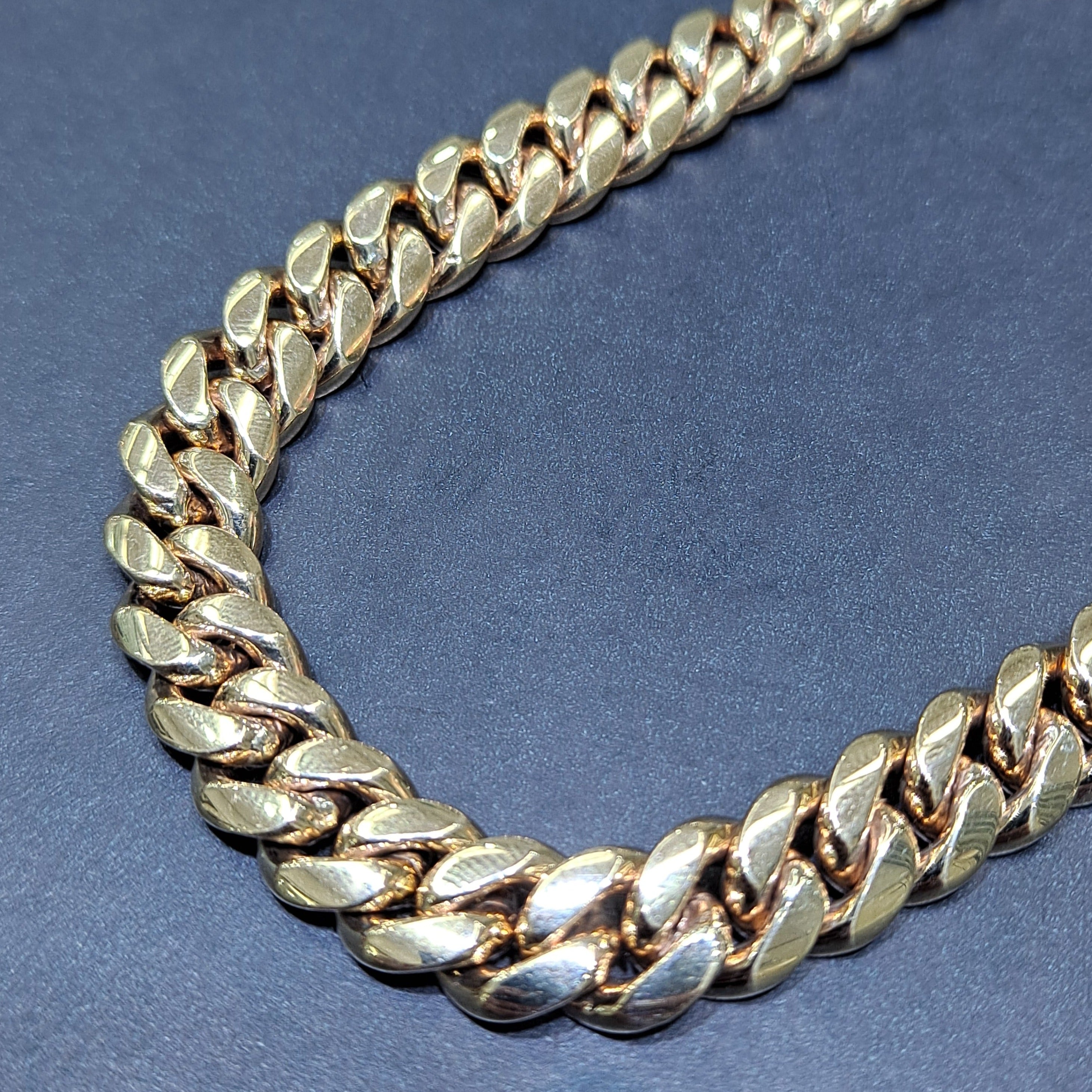 14k new miami cuban link,143 grams,23 inch,9mm
