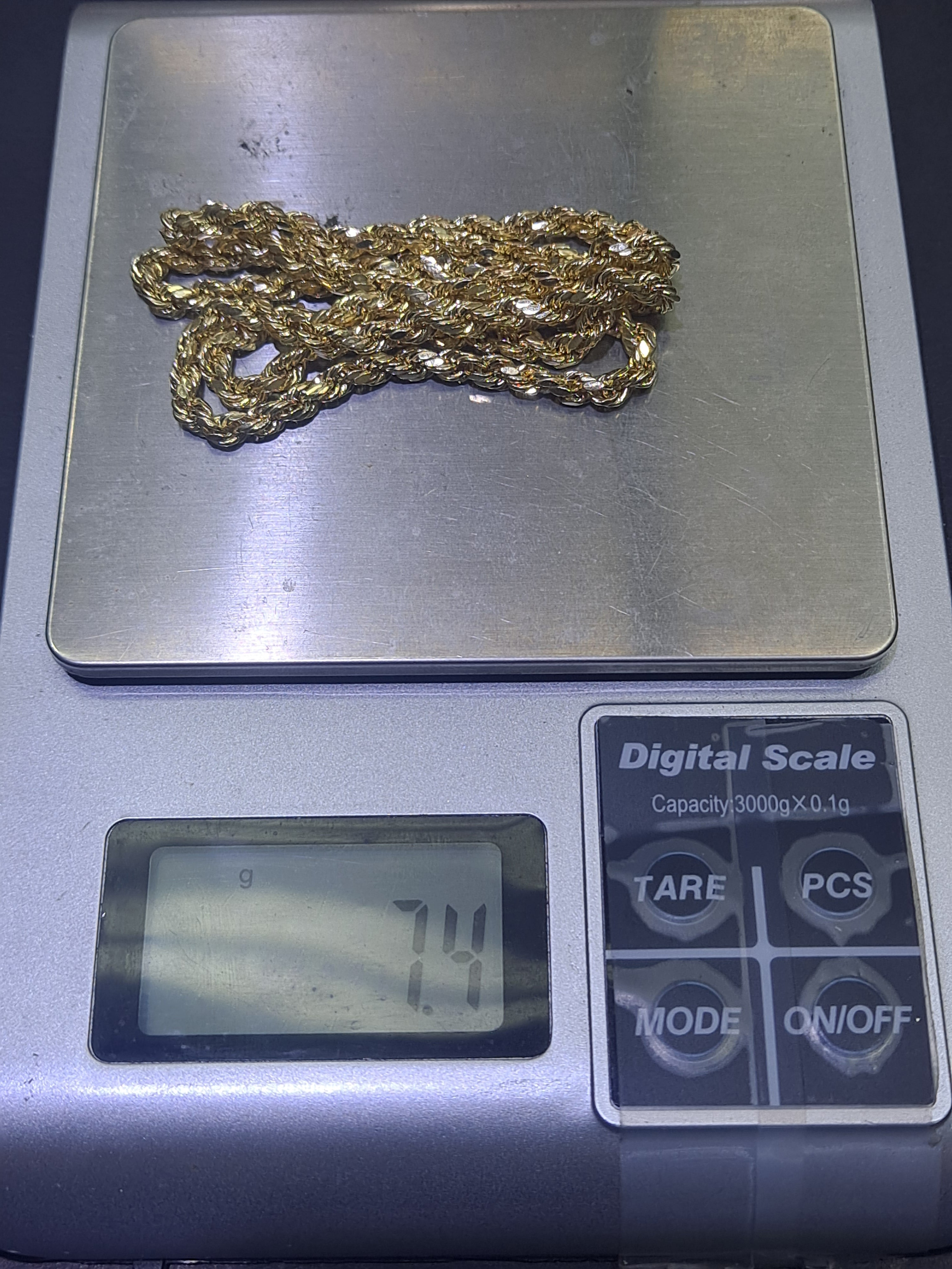new 10k rope chain italian made