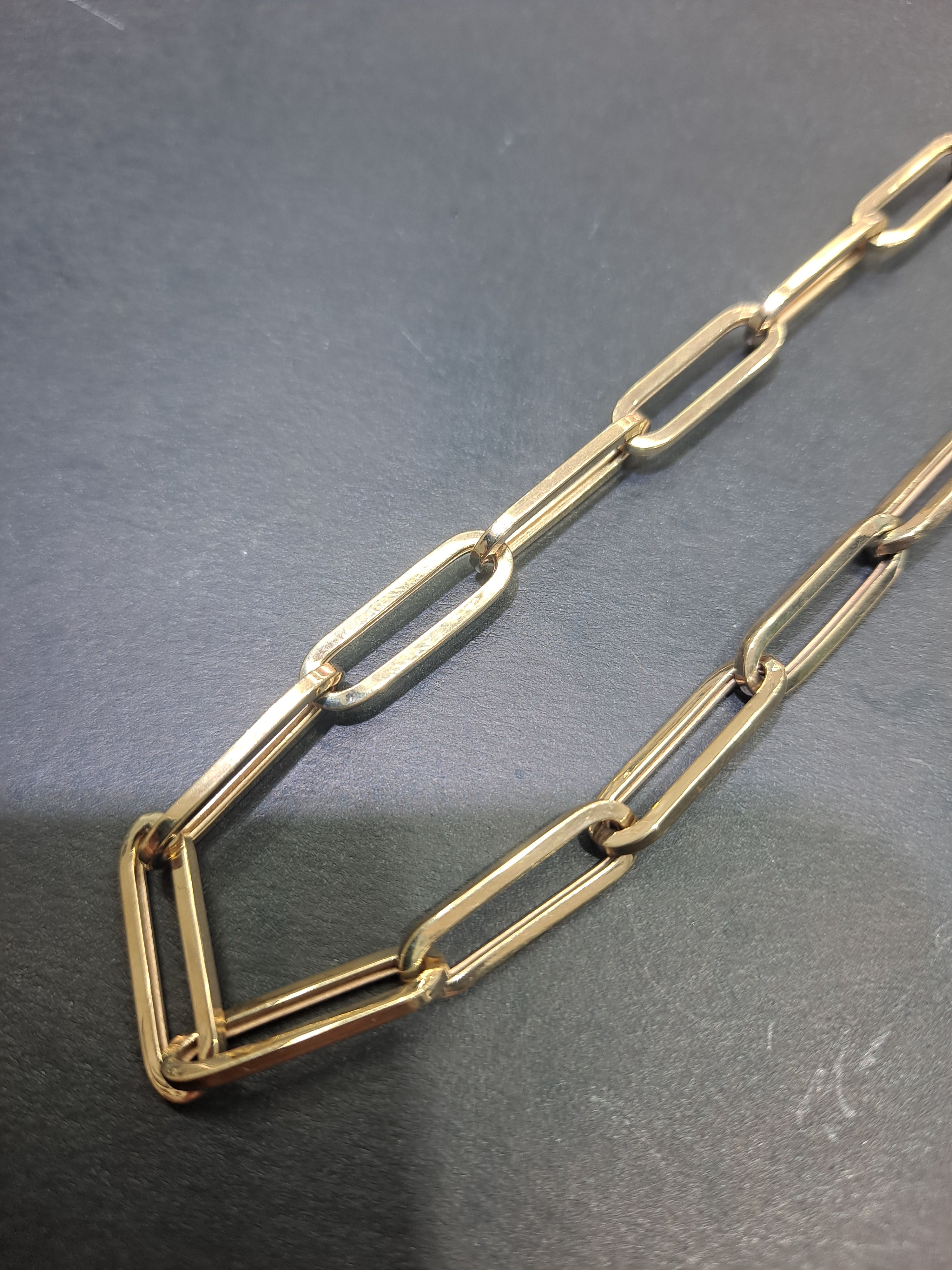 new 10k paperclip italian made chain