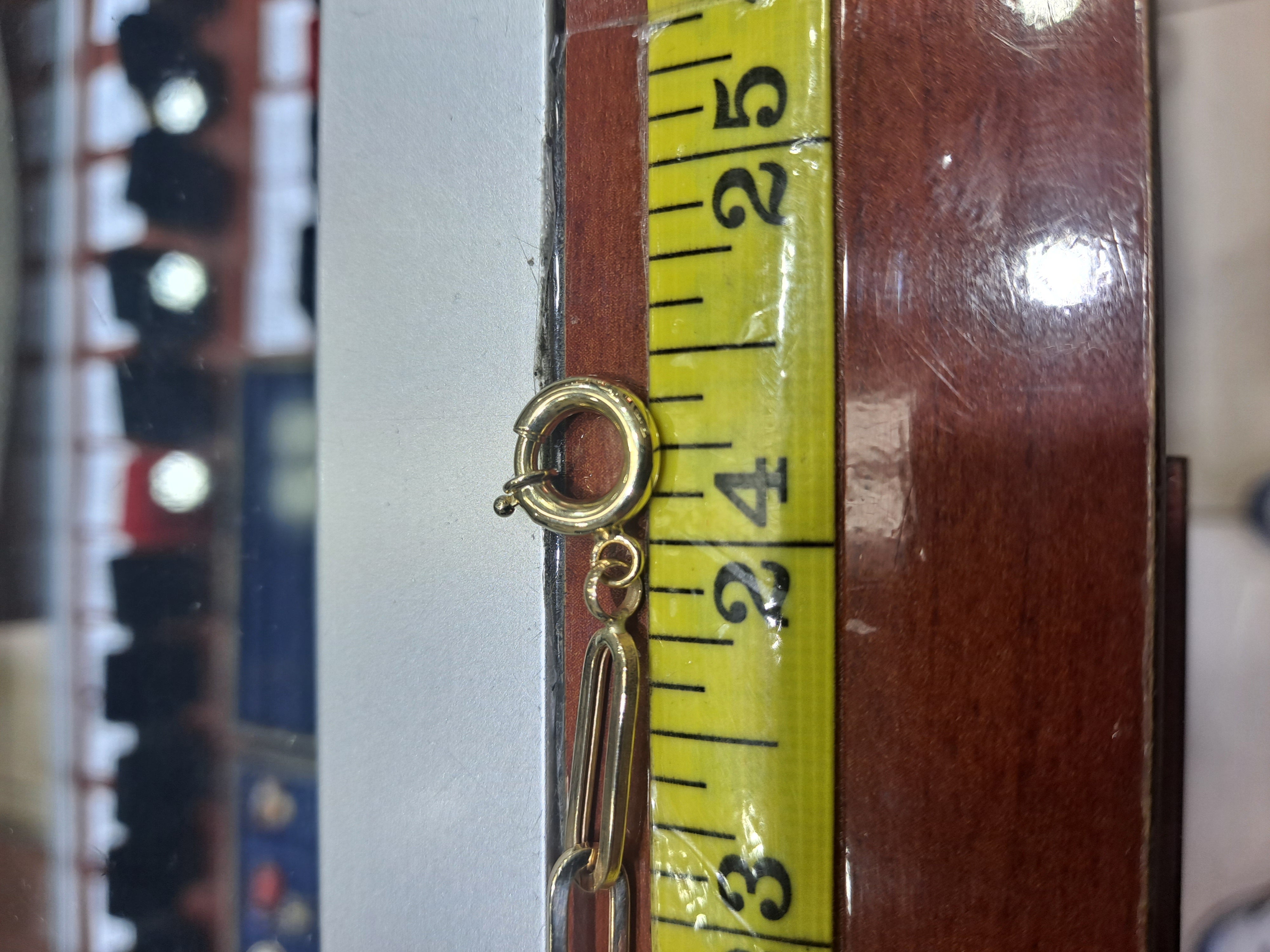 new 10k paperclip italian made chain