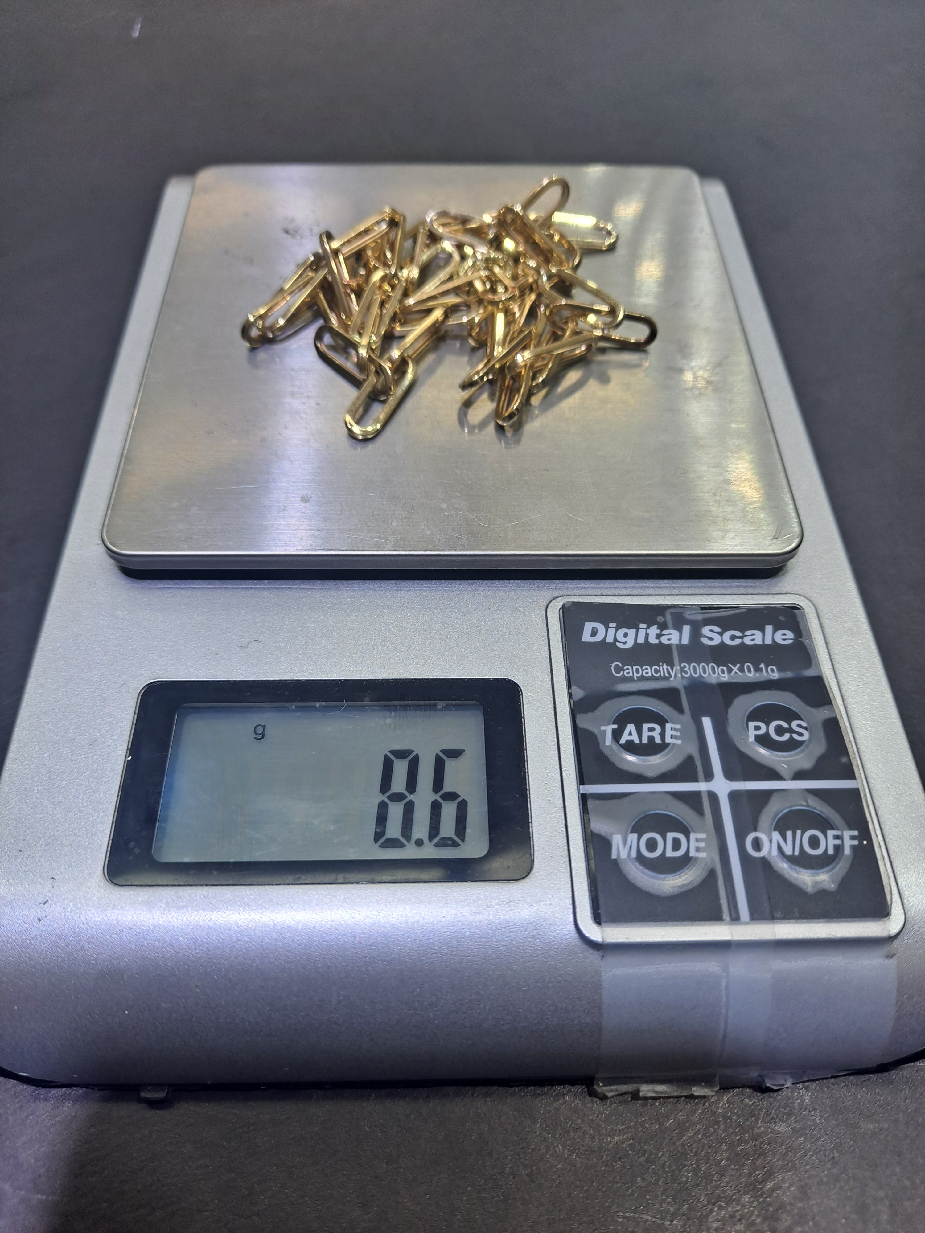 new 10k paperclip italian made chain