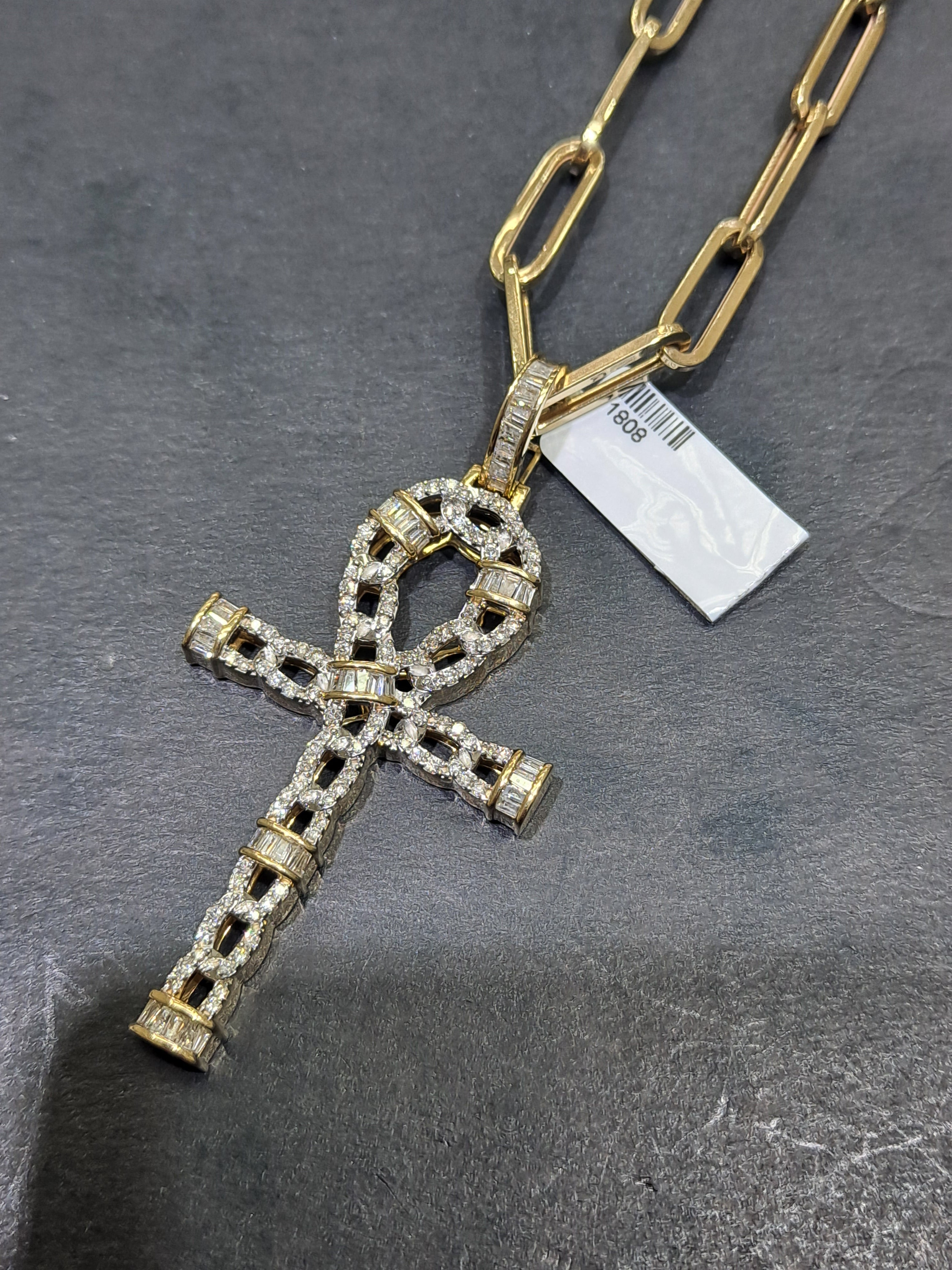 new 10k paperclip italian made chain