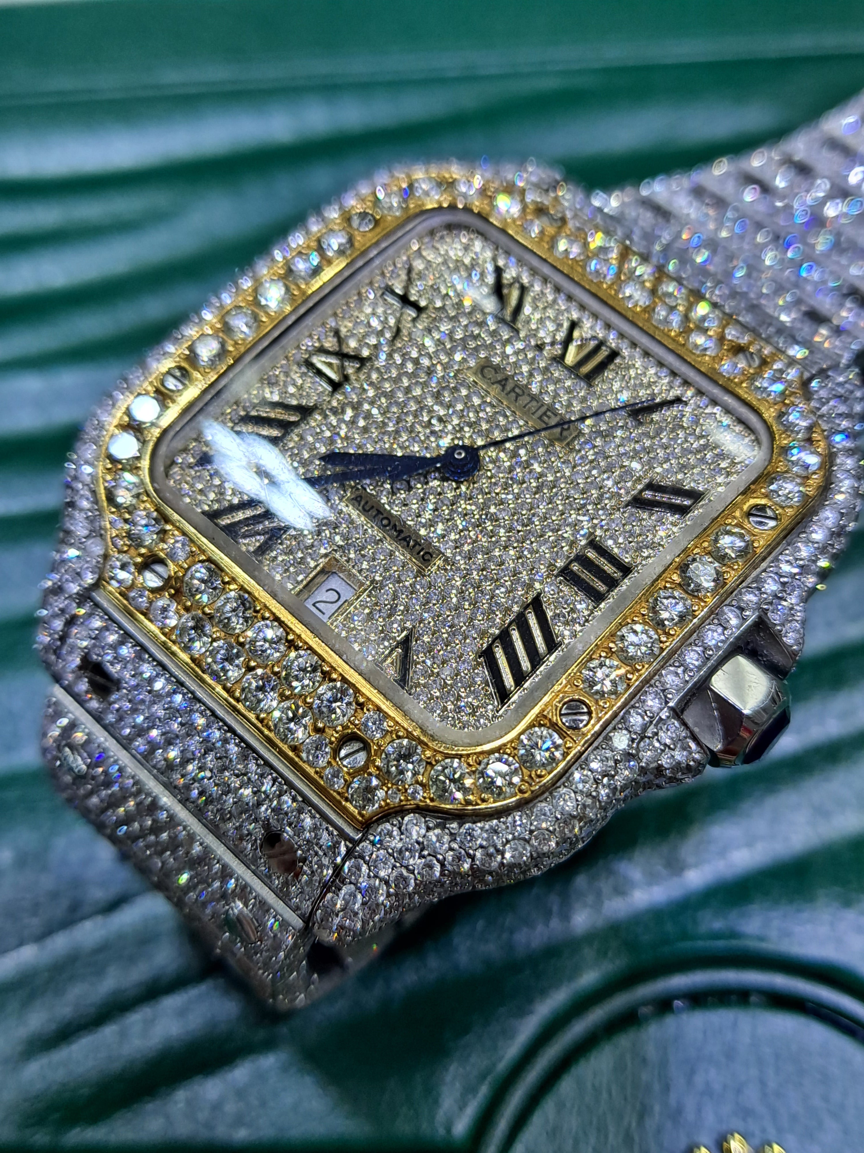 cartier santos bust down