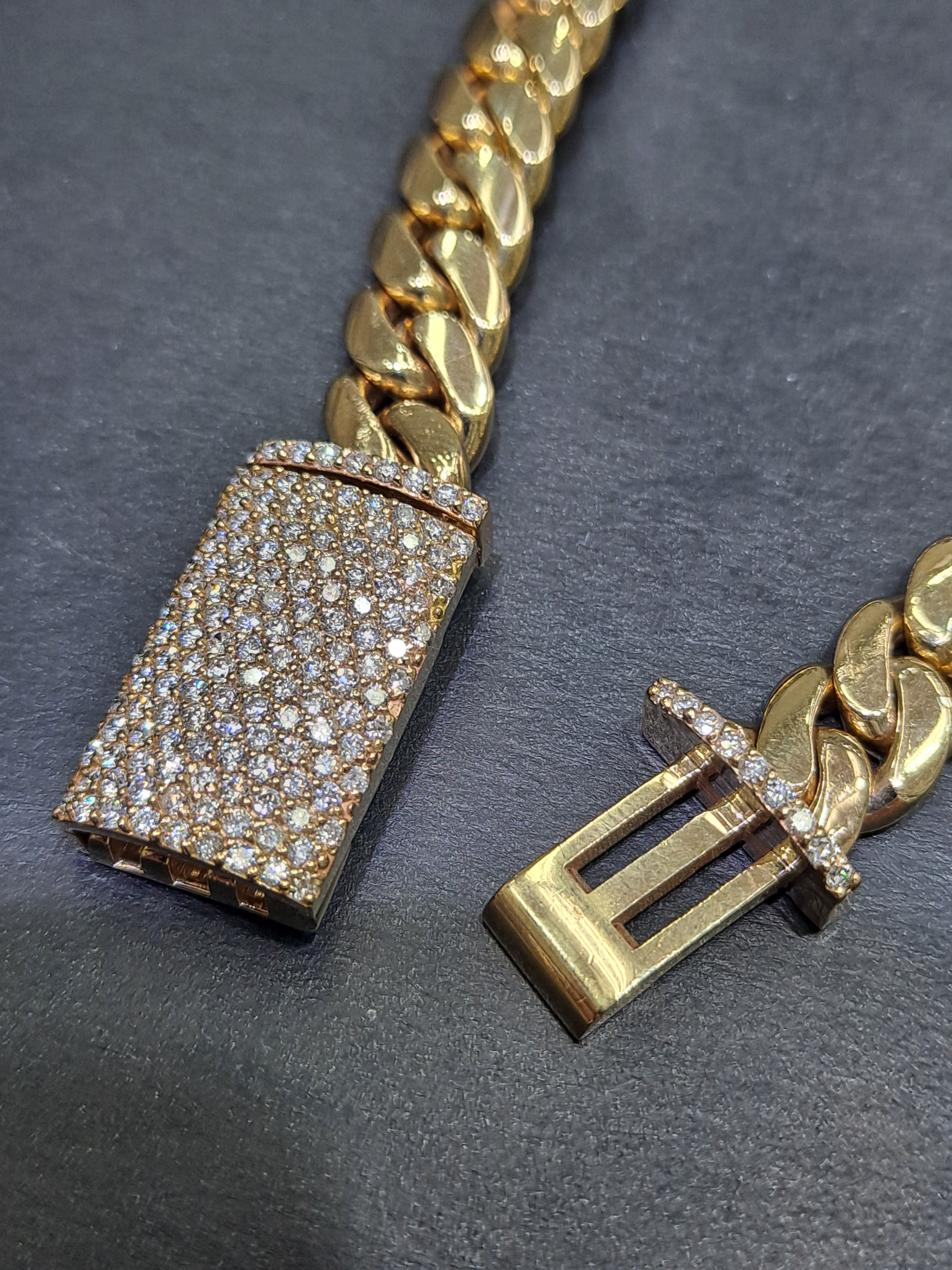 new 10k miami cuban link vs-1 3cts t.w.