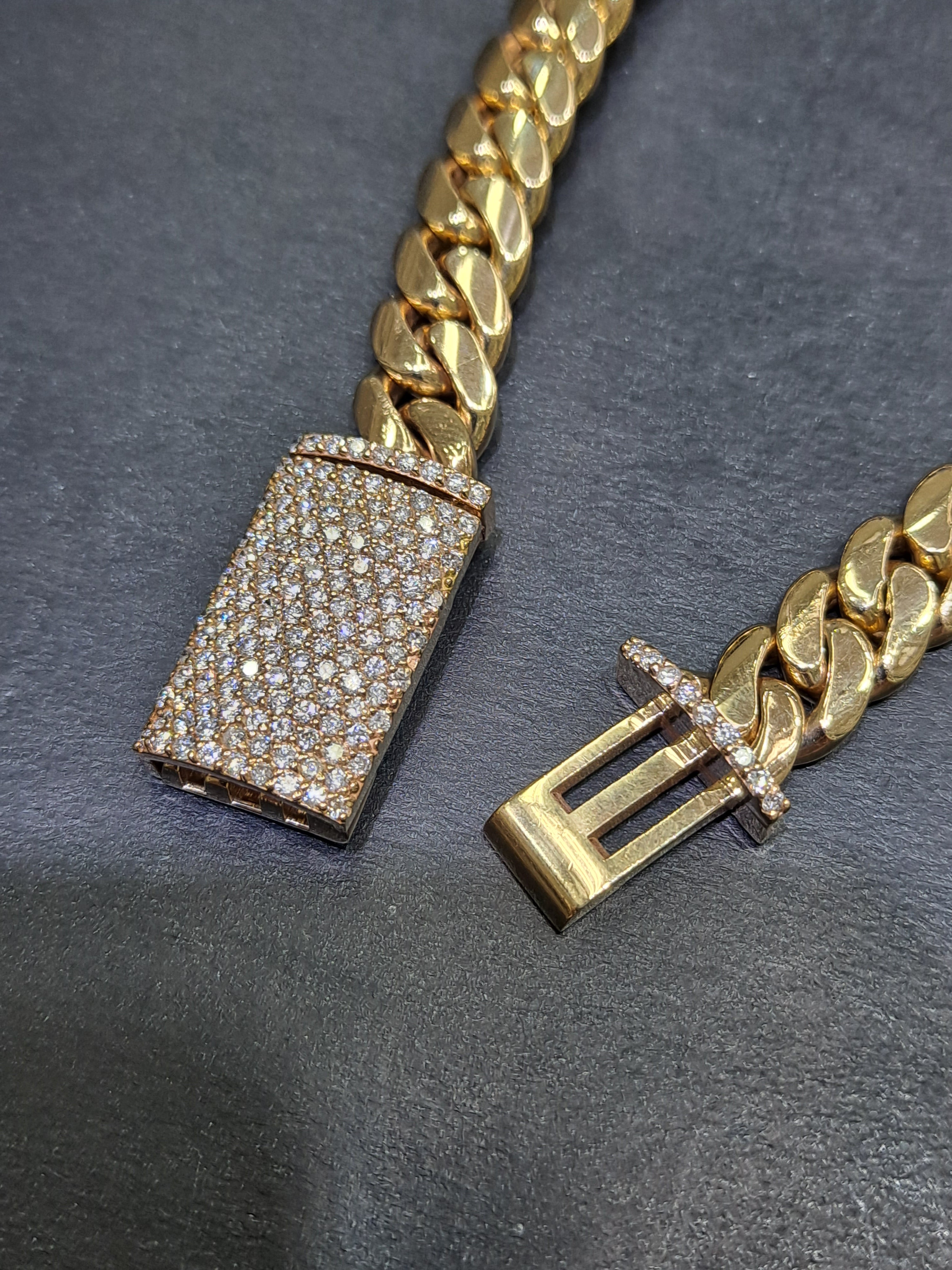 new 10k miami cuban link vs-1 3cts t.w.