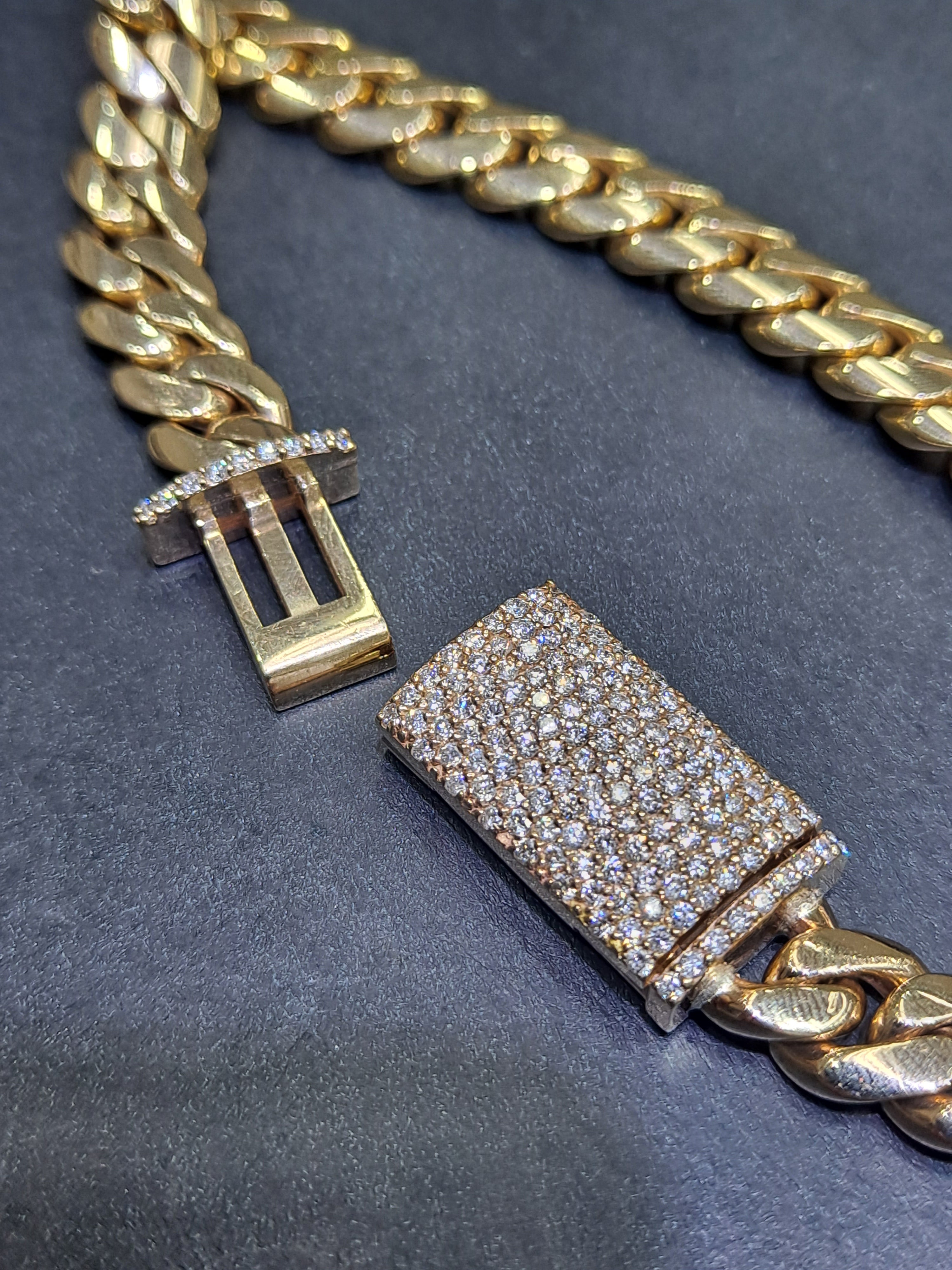 new 10k miami cuban link vs-1 3cts t.w.