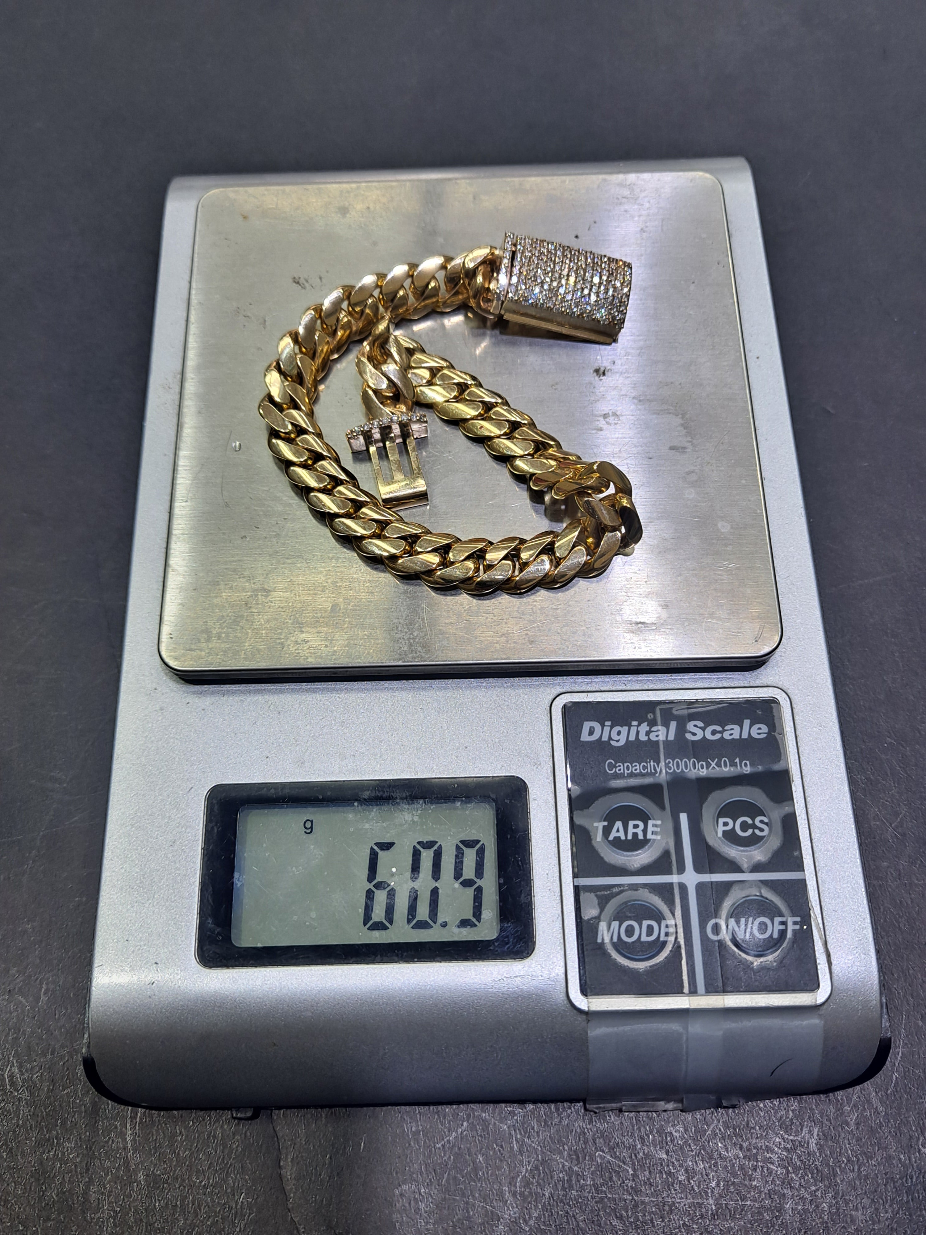 new 10k miami cuban link vs-1 3cts t.w.