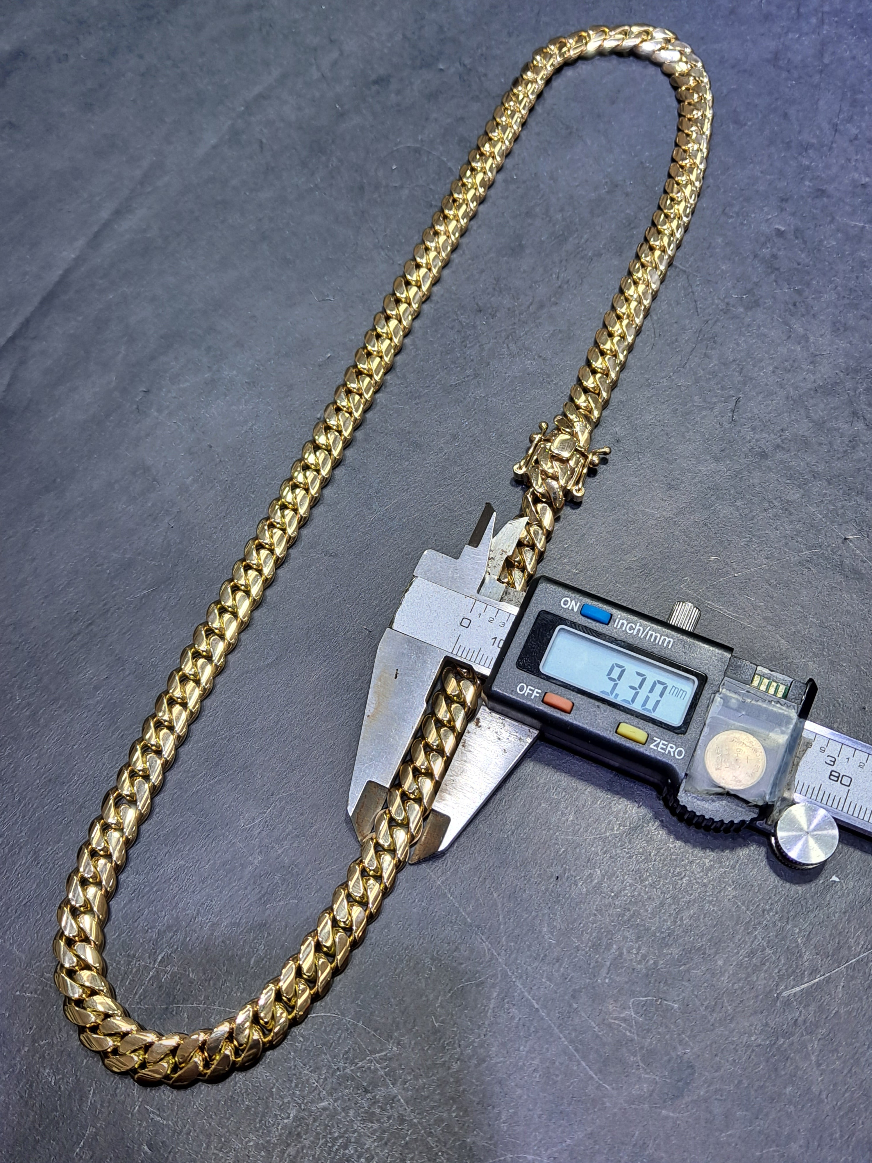 new handmade solid miami cuban link chain 10mm,154 grams,24inches best price online