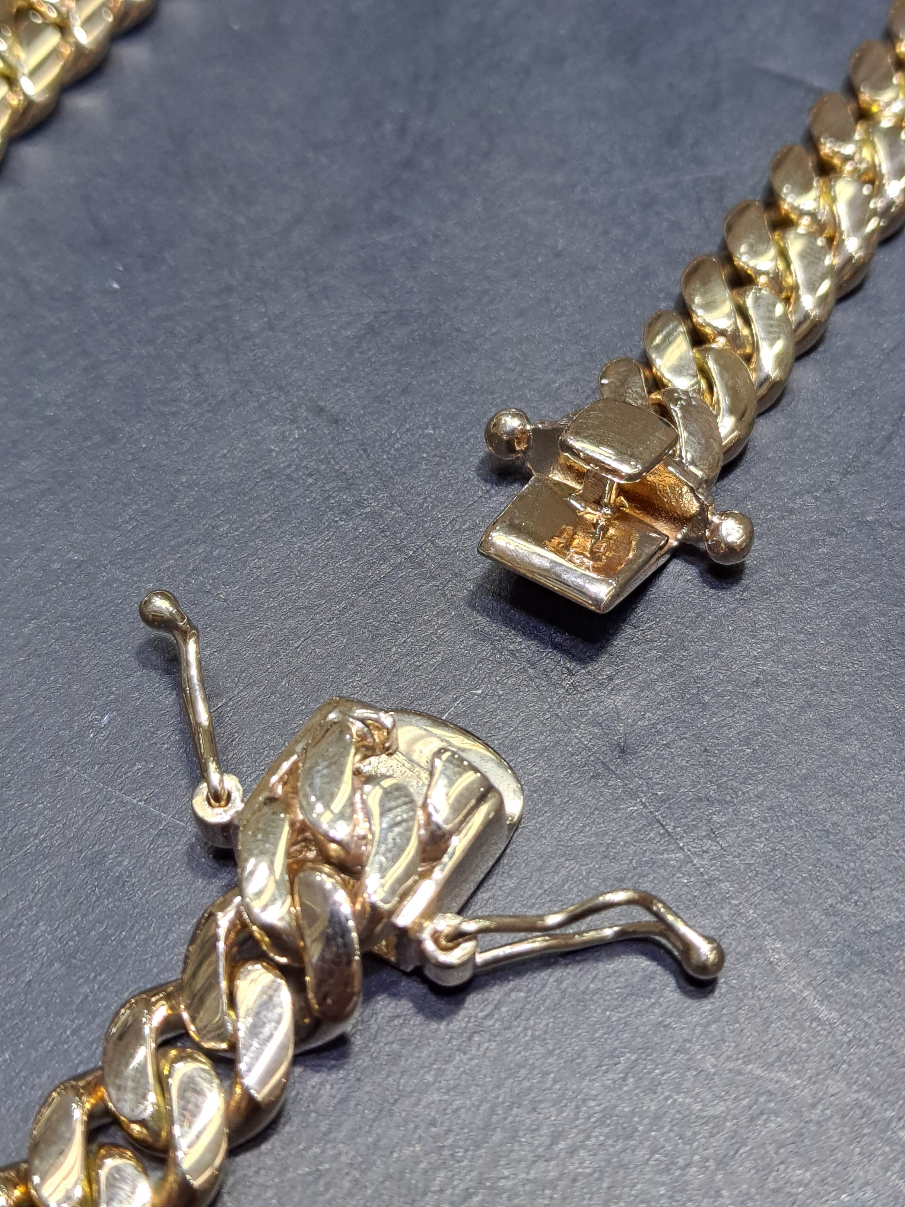 new handmade solid miami cuban link chain 10mm,154 grams,24inches best price online