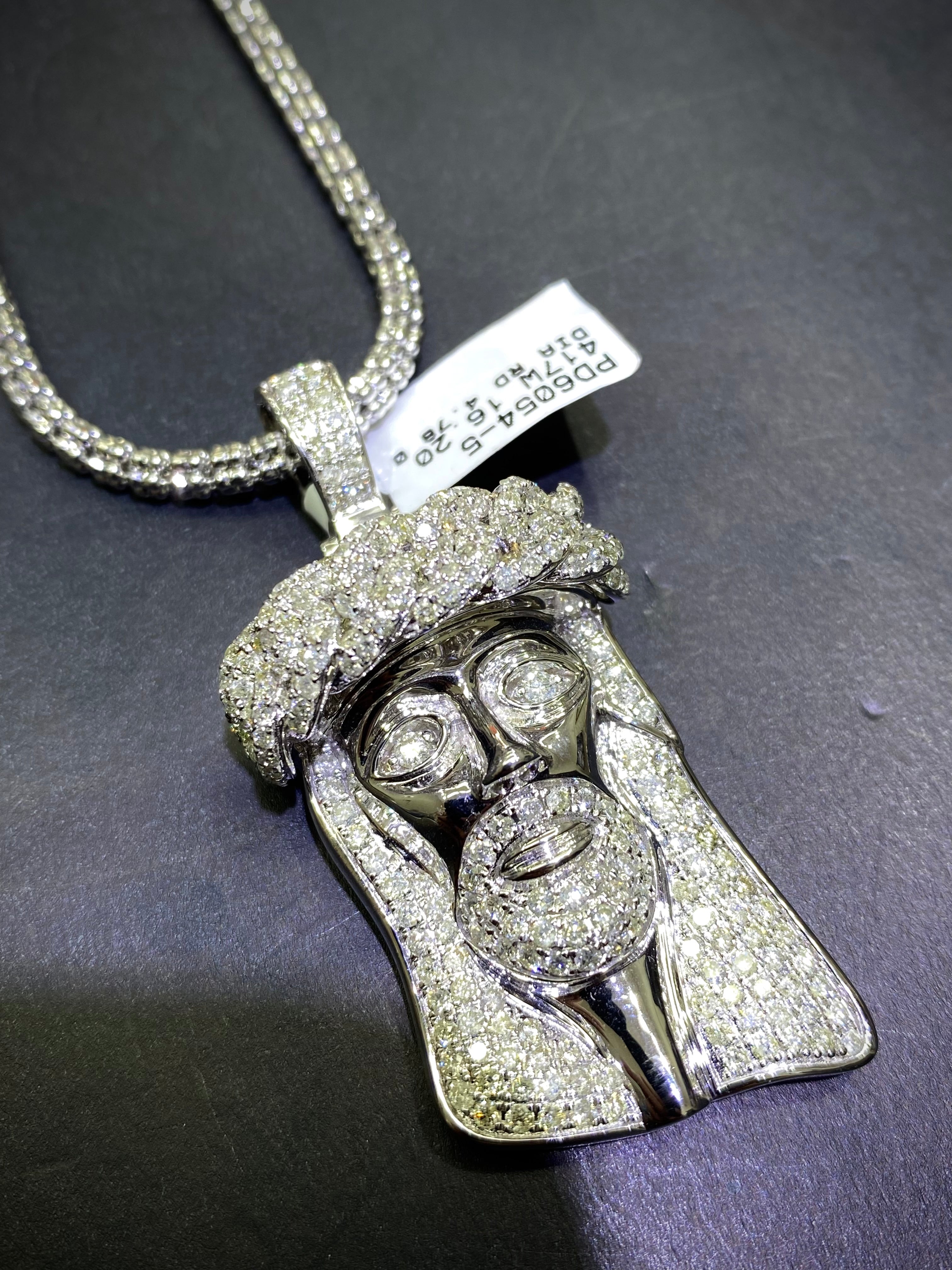 new 10k white gold diamond cut italian chain