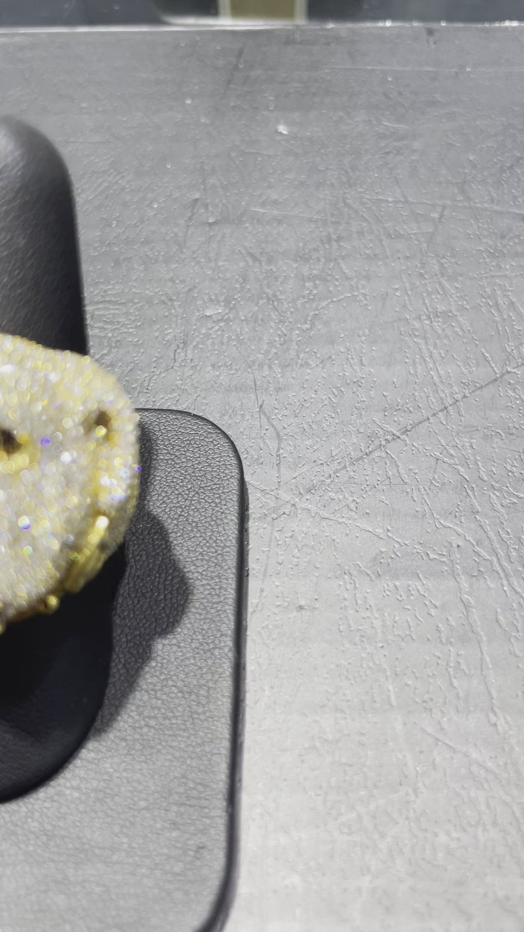 Custom made Iced 14k Bull Dog Bust Down Ring with 5.6cts (1,170 pcs, F+)of VS1 Natural Diamonds and 58 grams of 14k gold