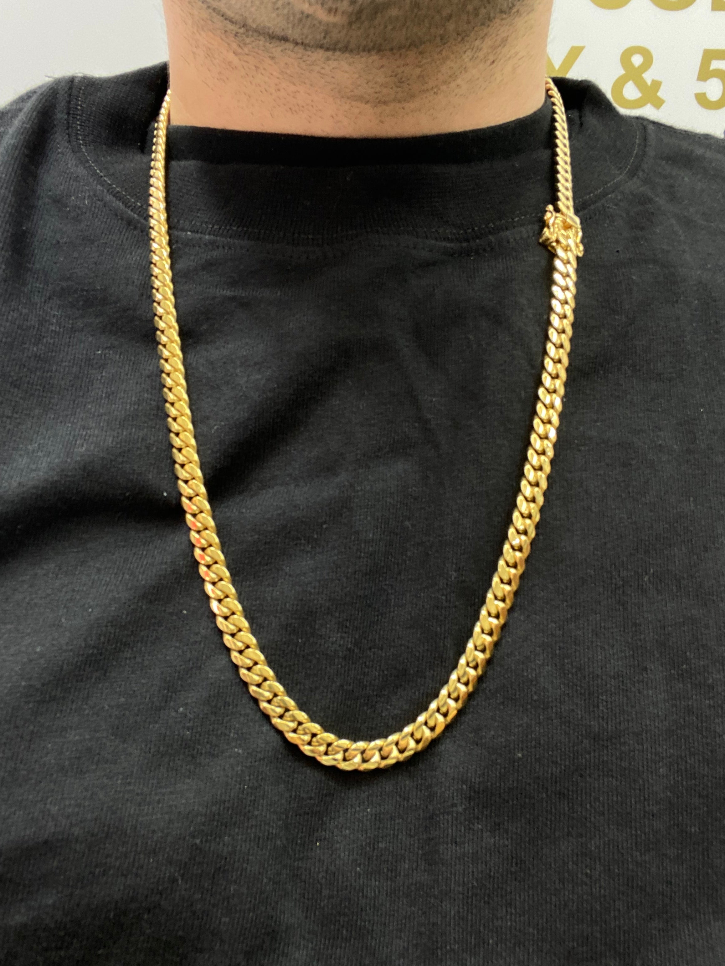 new 10k solid miami cuban link 6.5 millimeter from 20 inches to 28 inches (best price online in country)