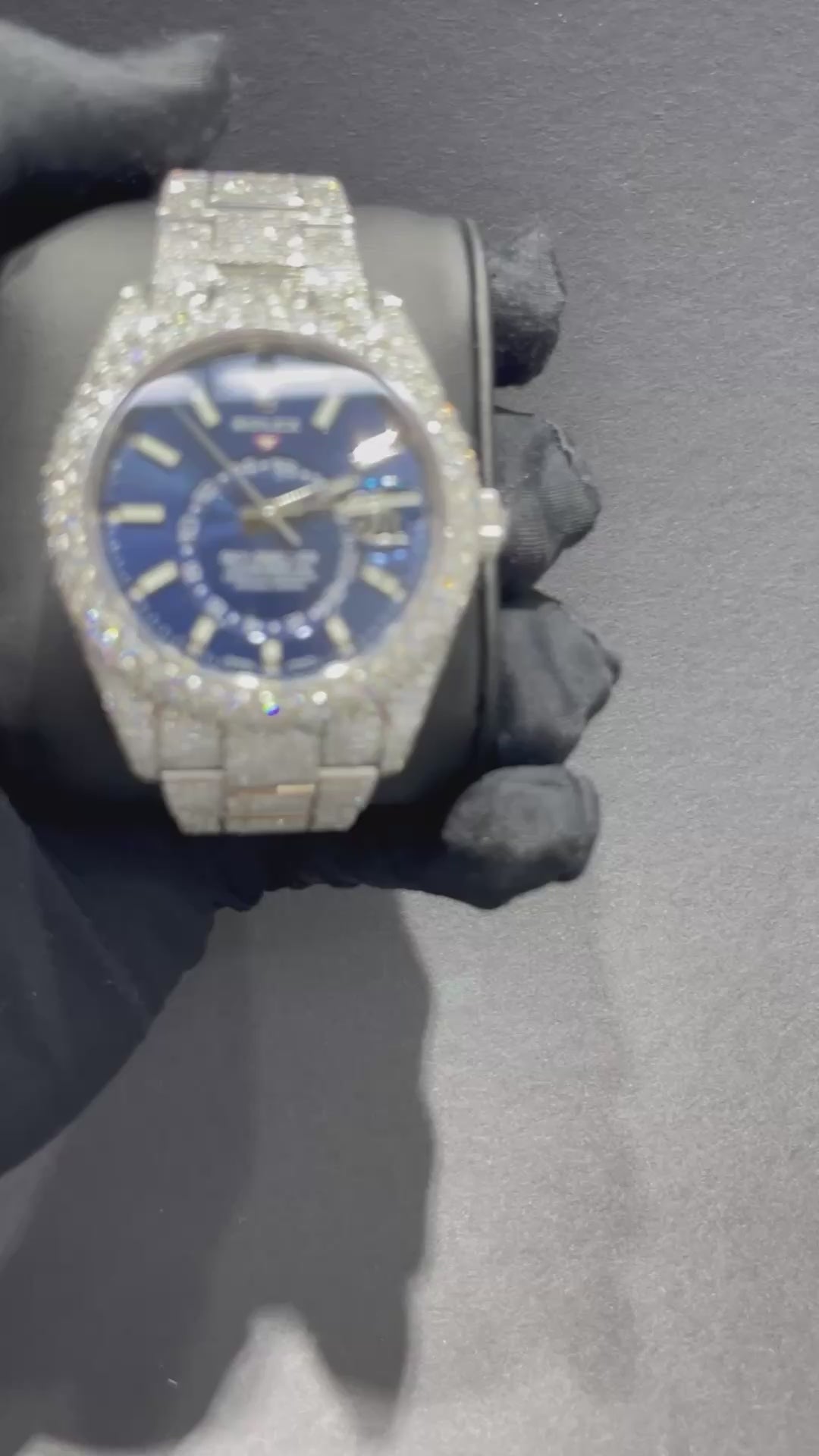 rolex sky dweller bust down