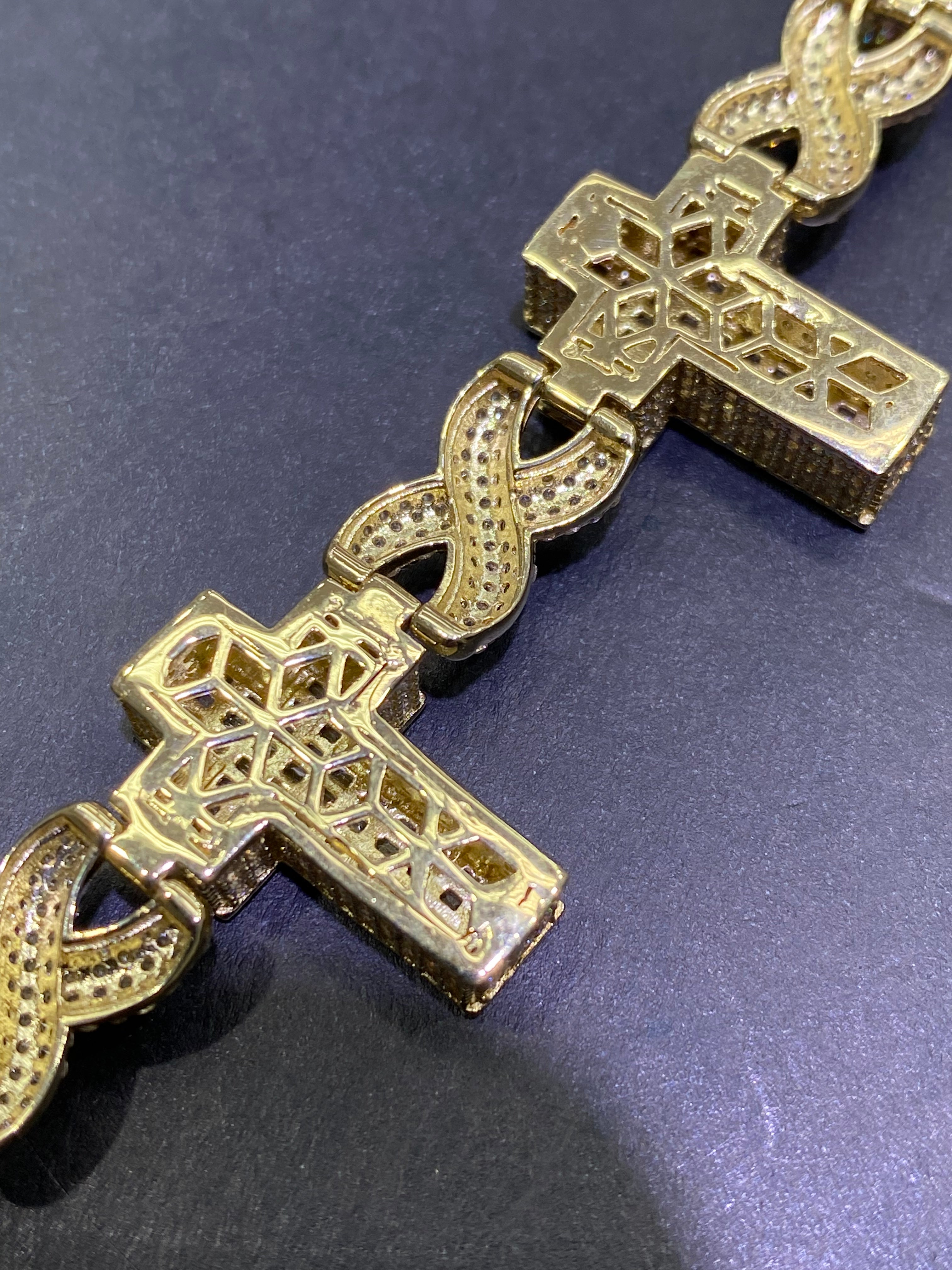 new 10k cross bracelet