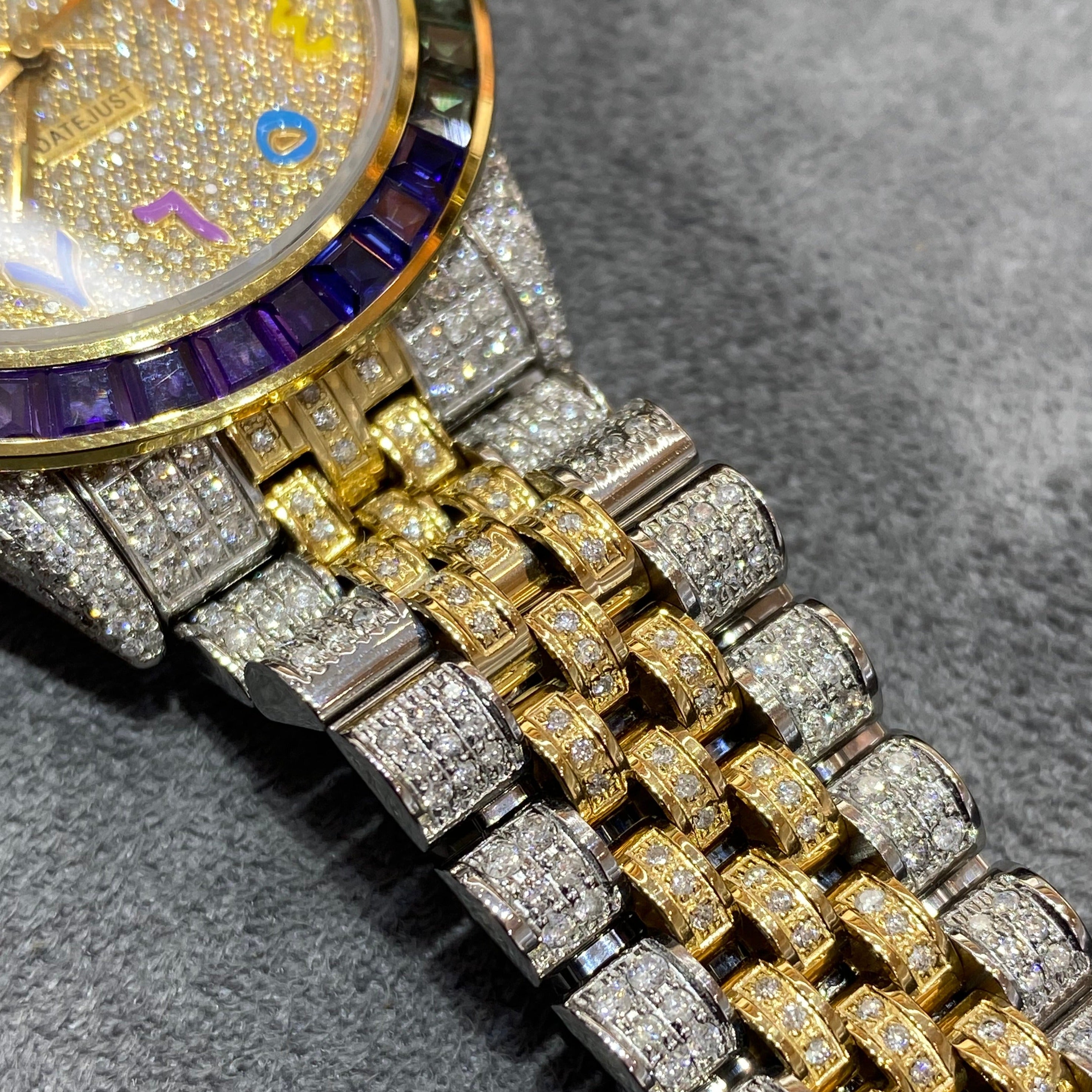 bust down rolex rainbow
