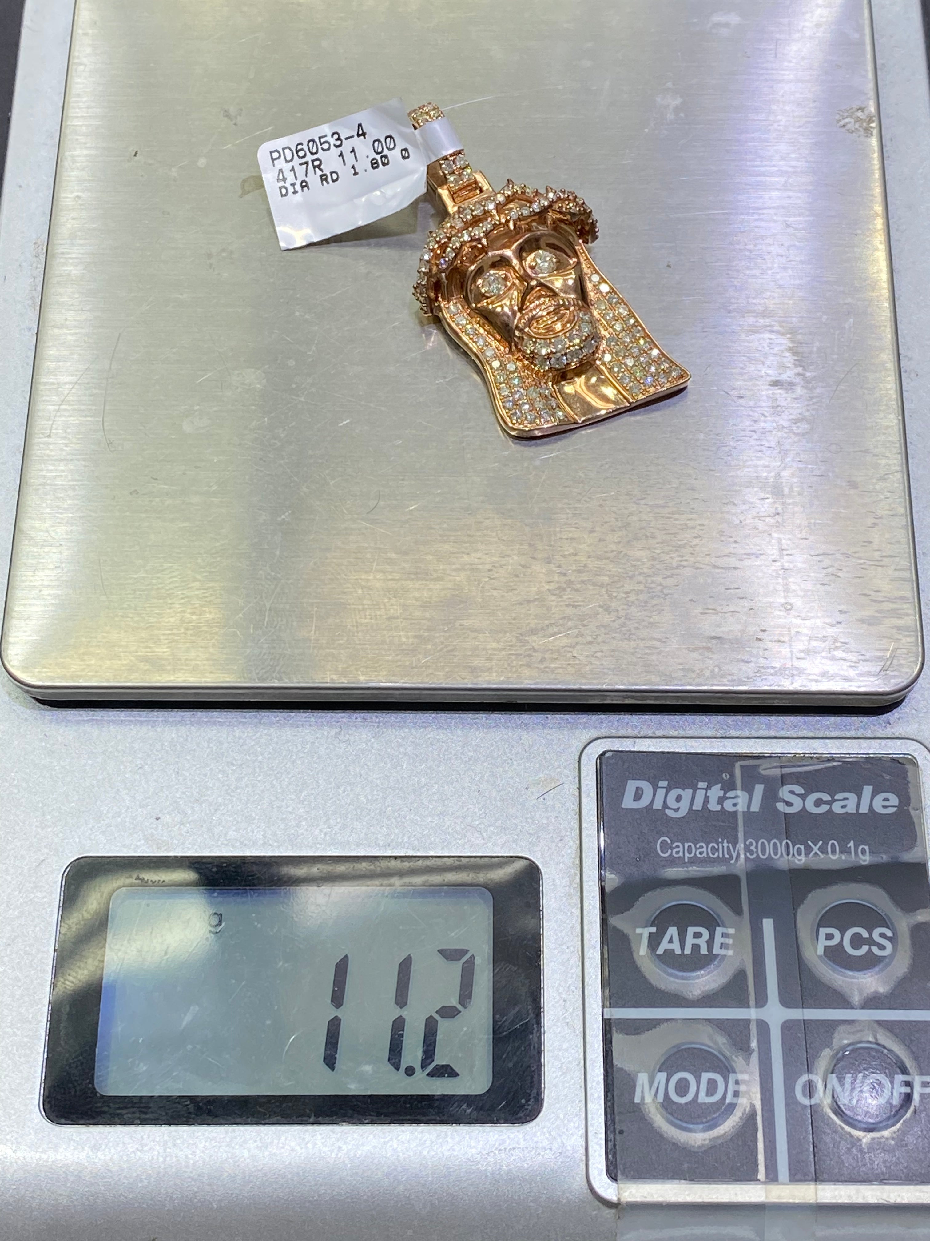 New 14k Vs1 โIced Jesus piece โ 3 cts.t.w Natural Diamond ๐ Pendant