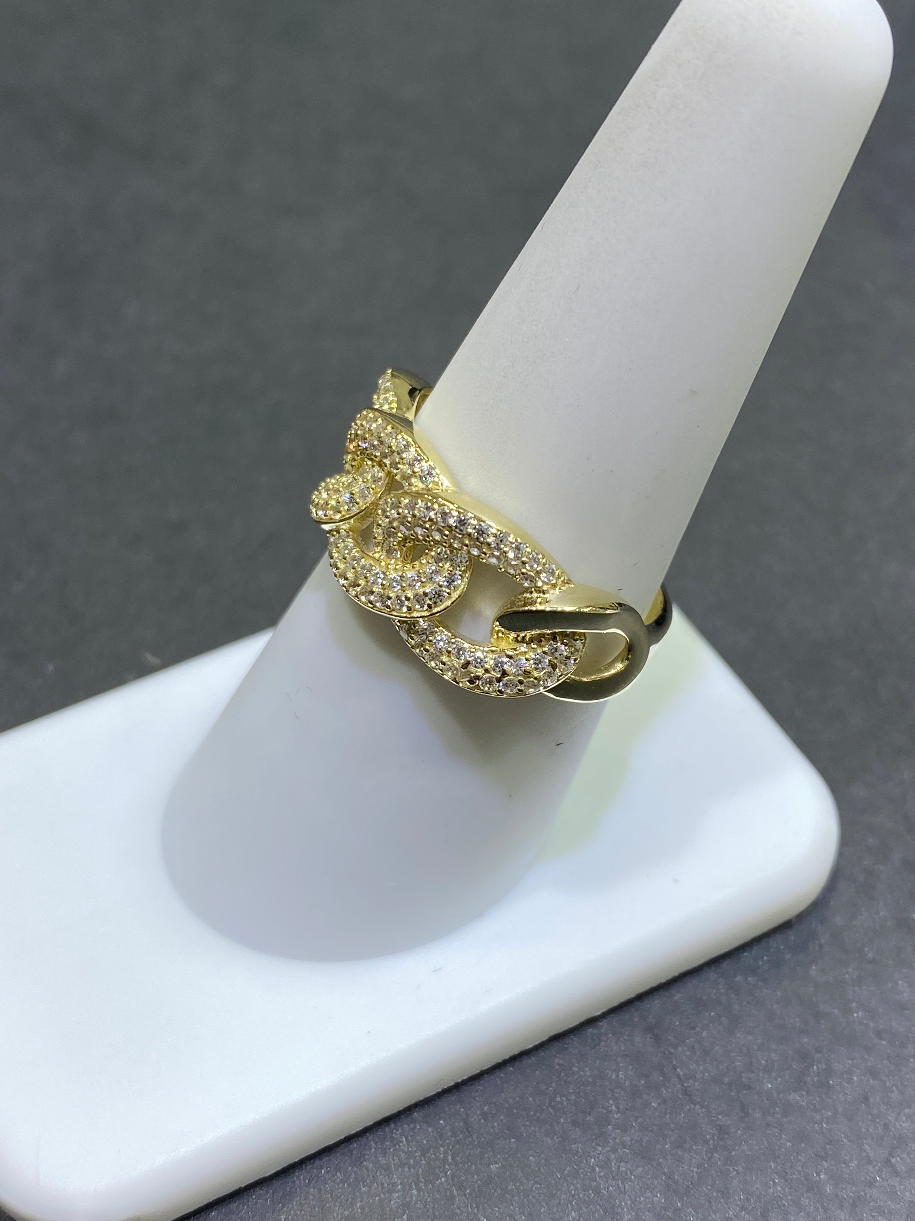 new 10k unisex italian made cuban link ring