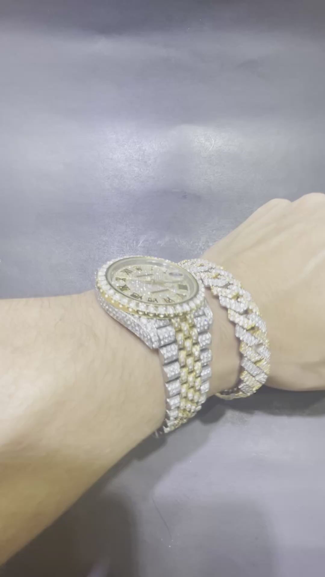 New SUPER ICED VVS1 ICED MIAMI BUST DOWN CUBAN LINK BRACELET