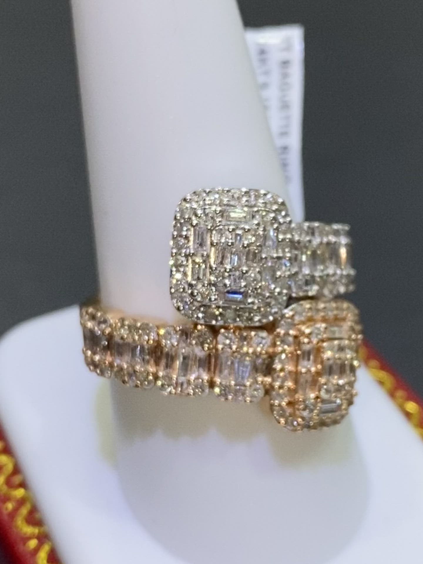 new 14k white ,rose,or yellow 2 carat vs1 natural diamonds baguettes ring