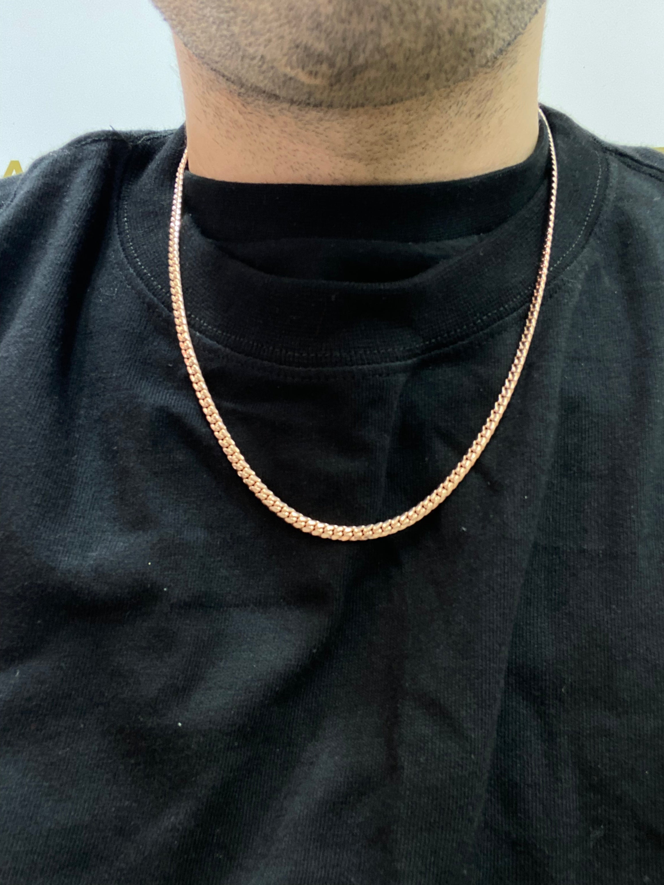 solid 10k rose gold miami cuban link