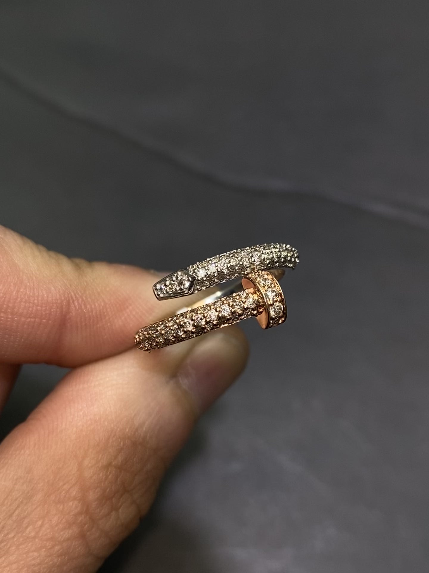 New 14k Vs1 Natural Diamond Nail Ring