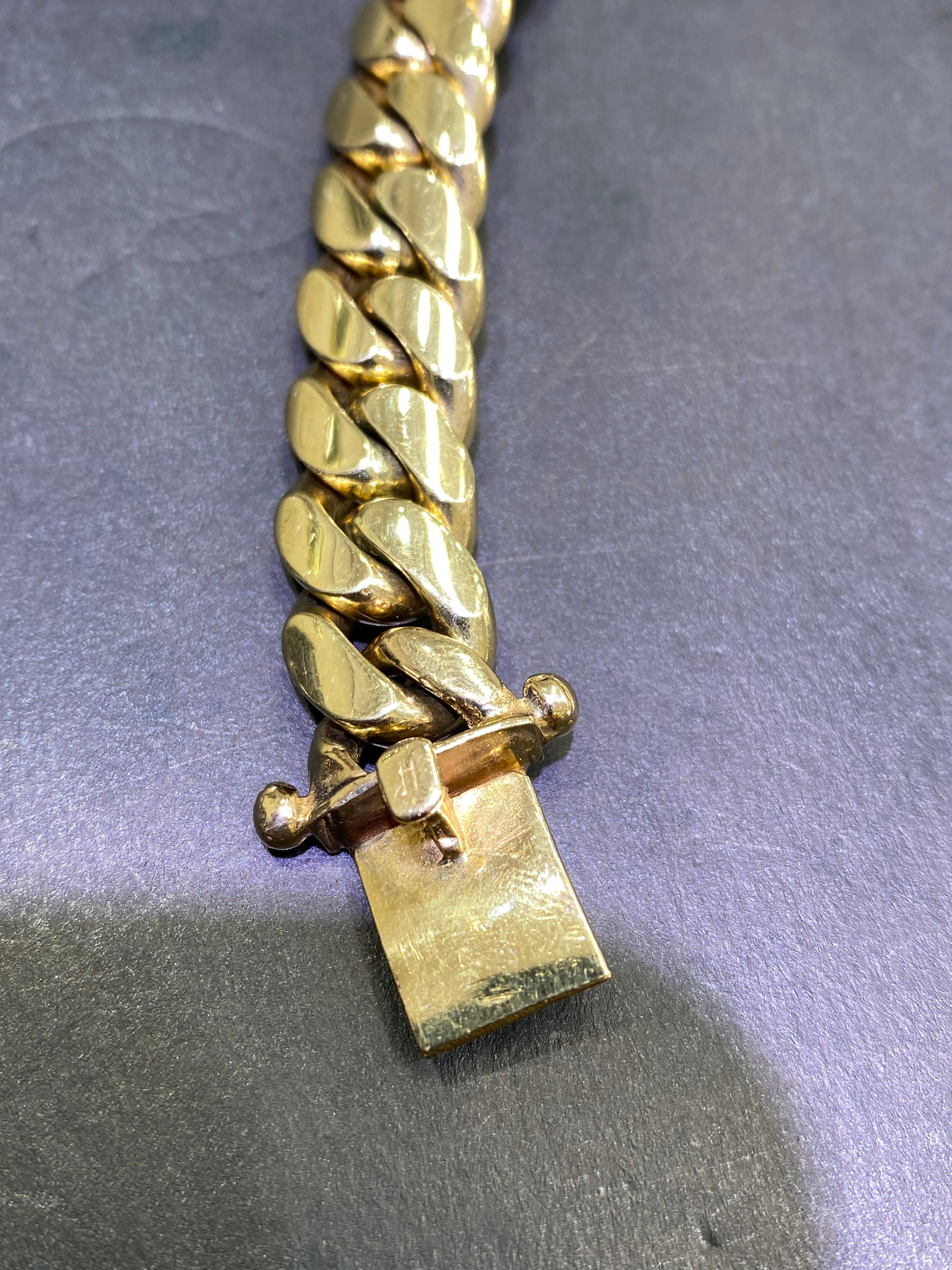 new 10k handmade solid miami cuban link bracelet