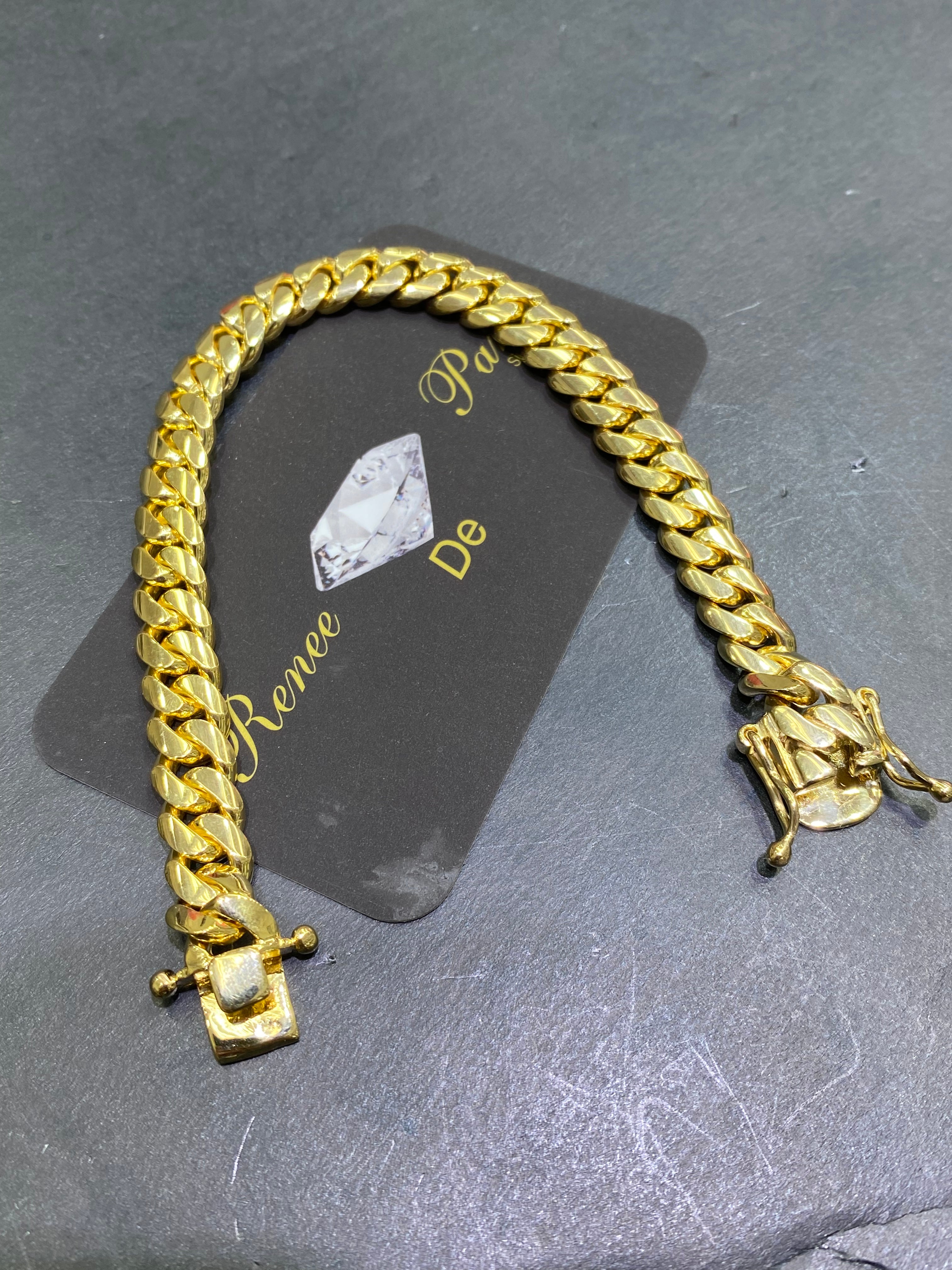 solid miami cuban link bracelet