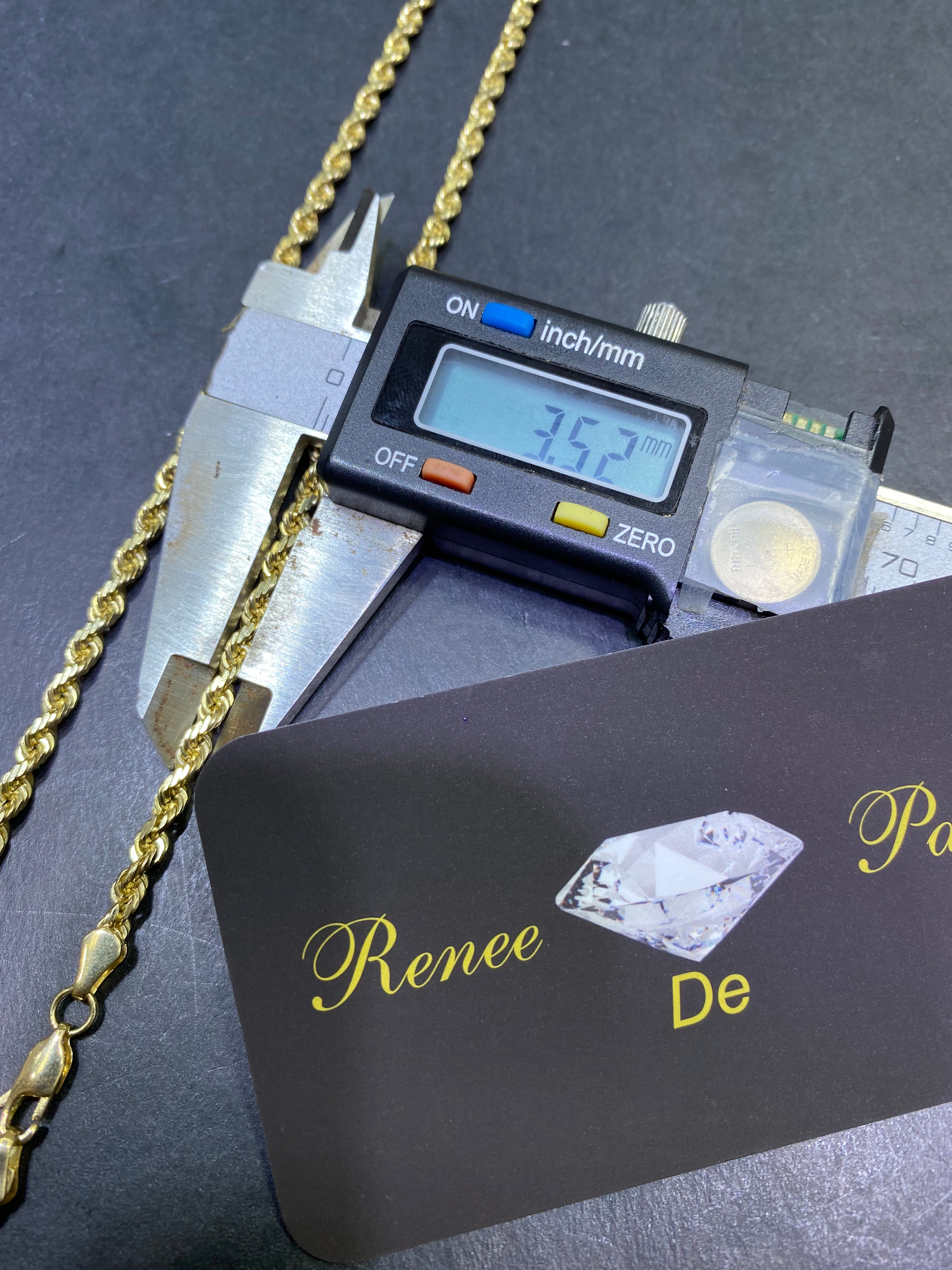 new 14k solid rope chain ,made in italy ๐ฎ๐น 27gram,3.6mm,24inches