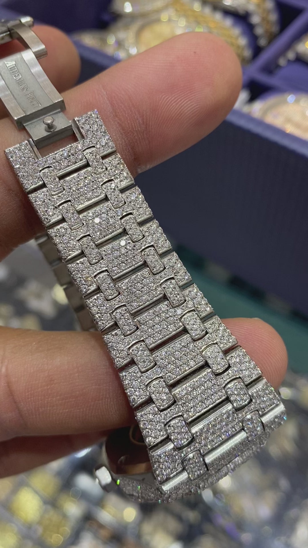 42mm Iced Out Audemar Piguet Watch 40 cts VVS1 Natural Diamonds "Iced Bust Down" AP Watch