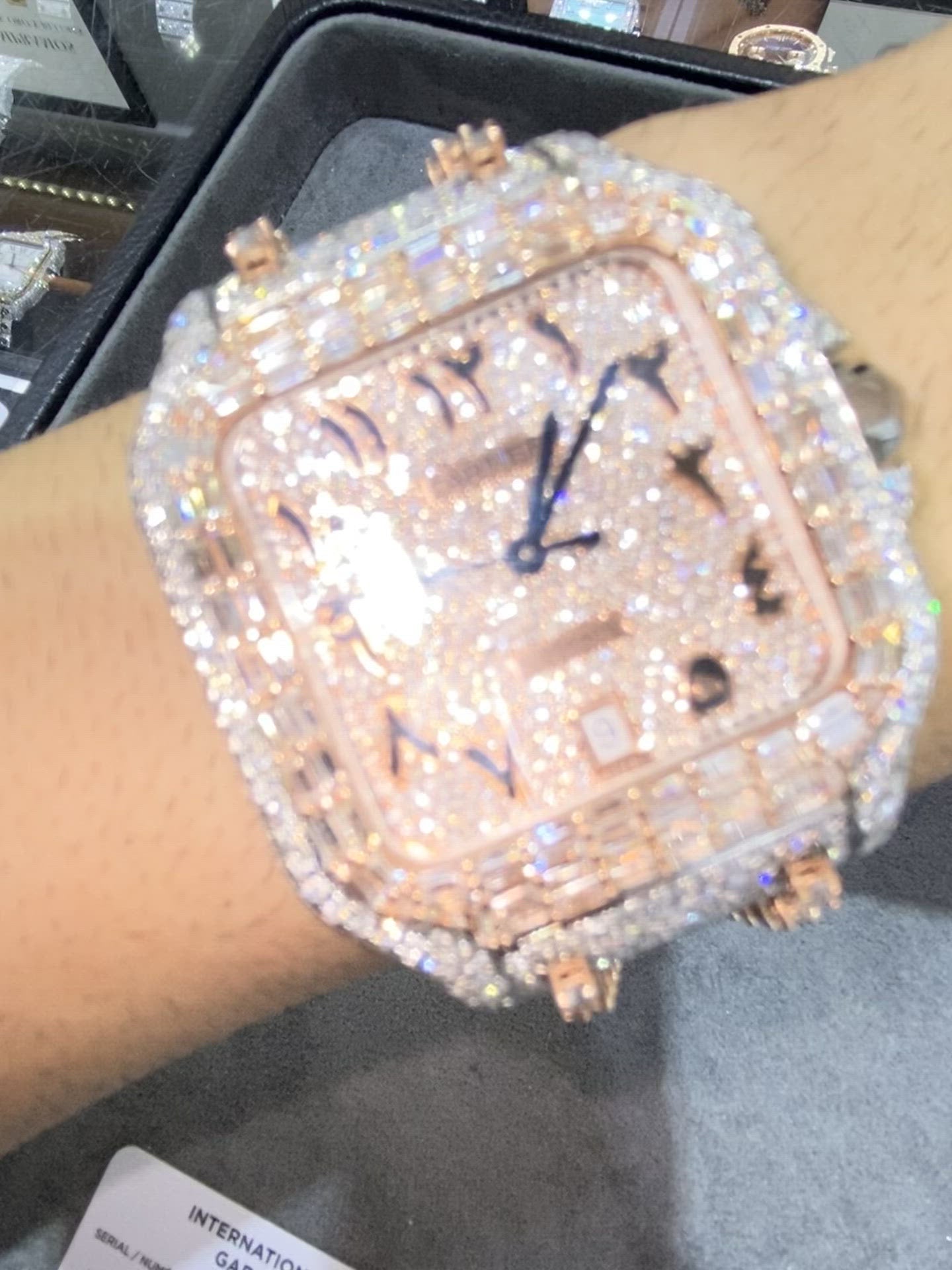 new 41mm cartier santos xl"iced bustdown" watch ๐ on screws 29 cts.t.w.๐ฅdial 1of1