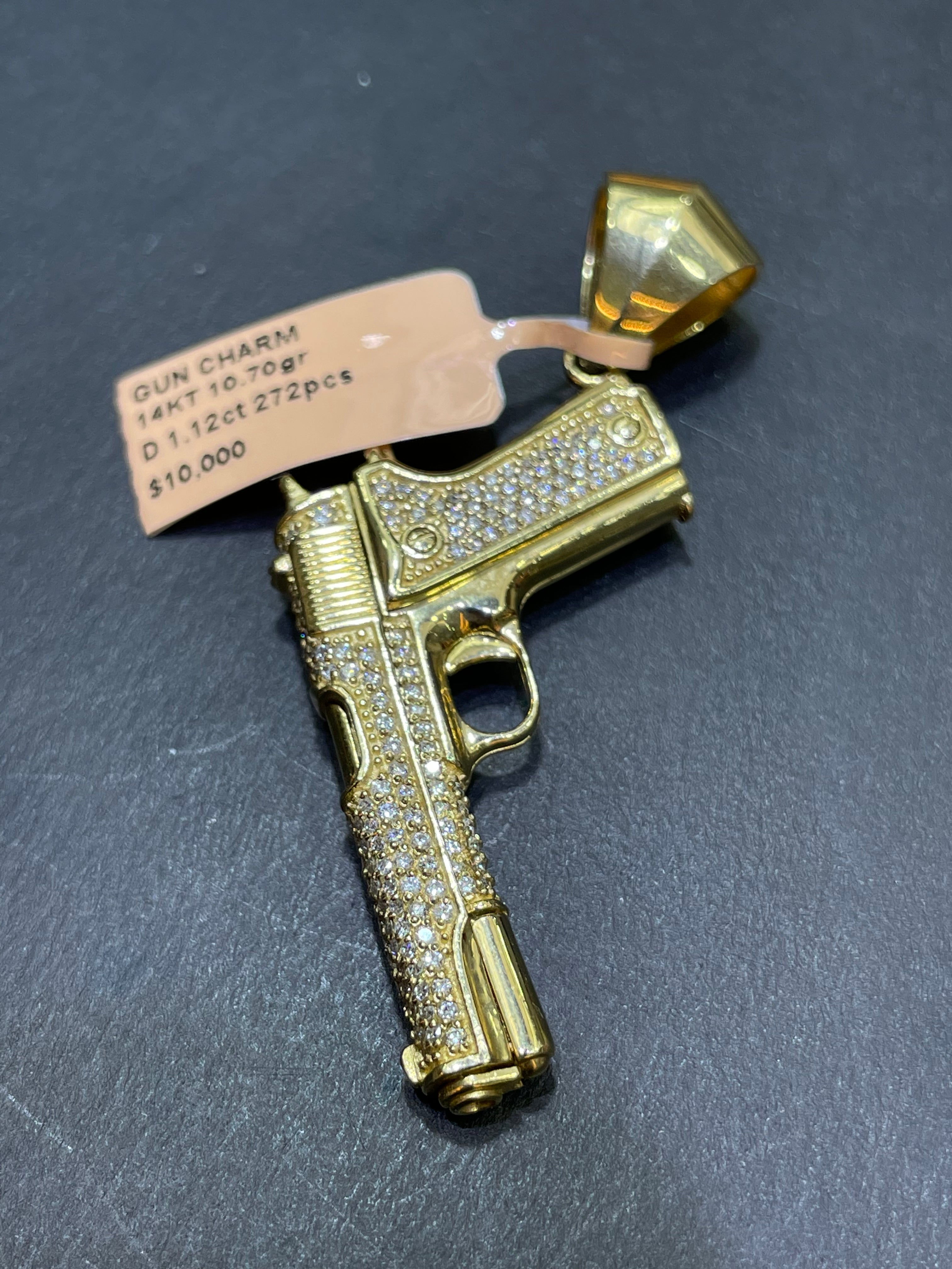 Vs1 Diamond Gun Charm Pendant