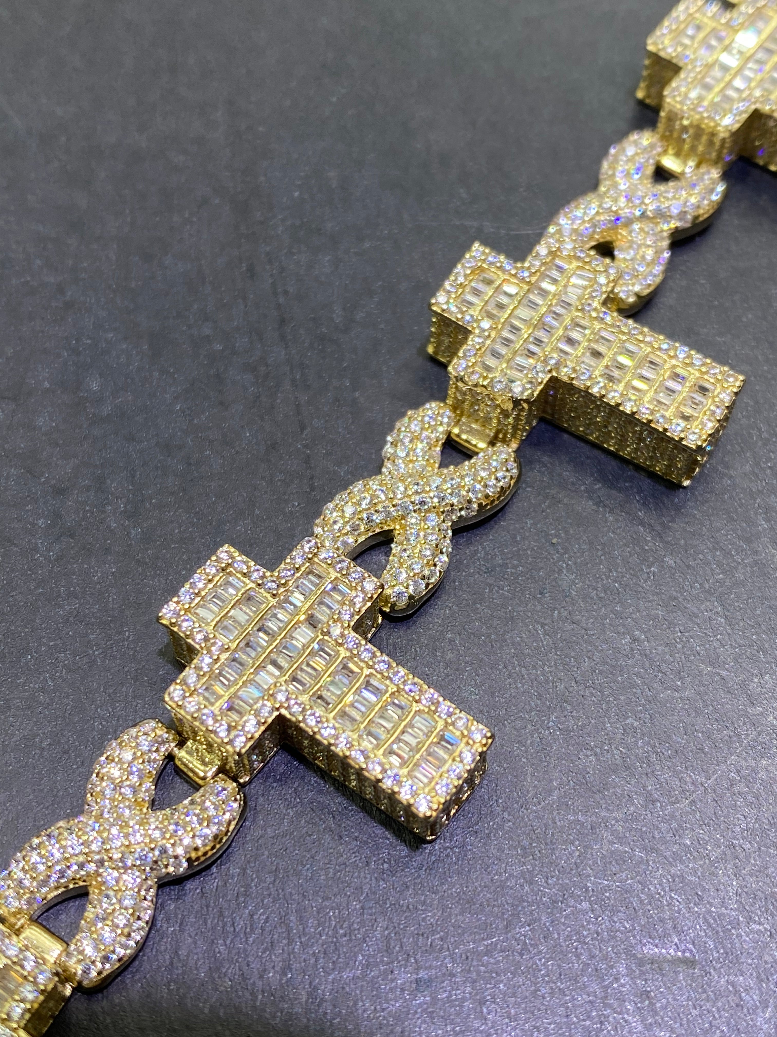 new 10k cross bracelet