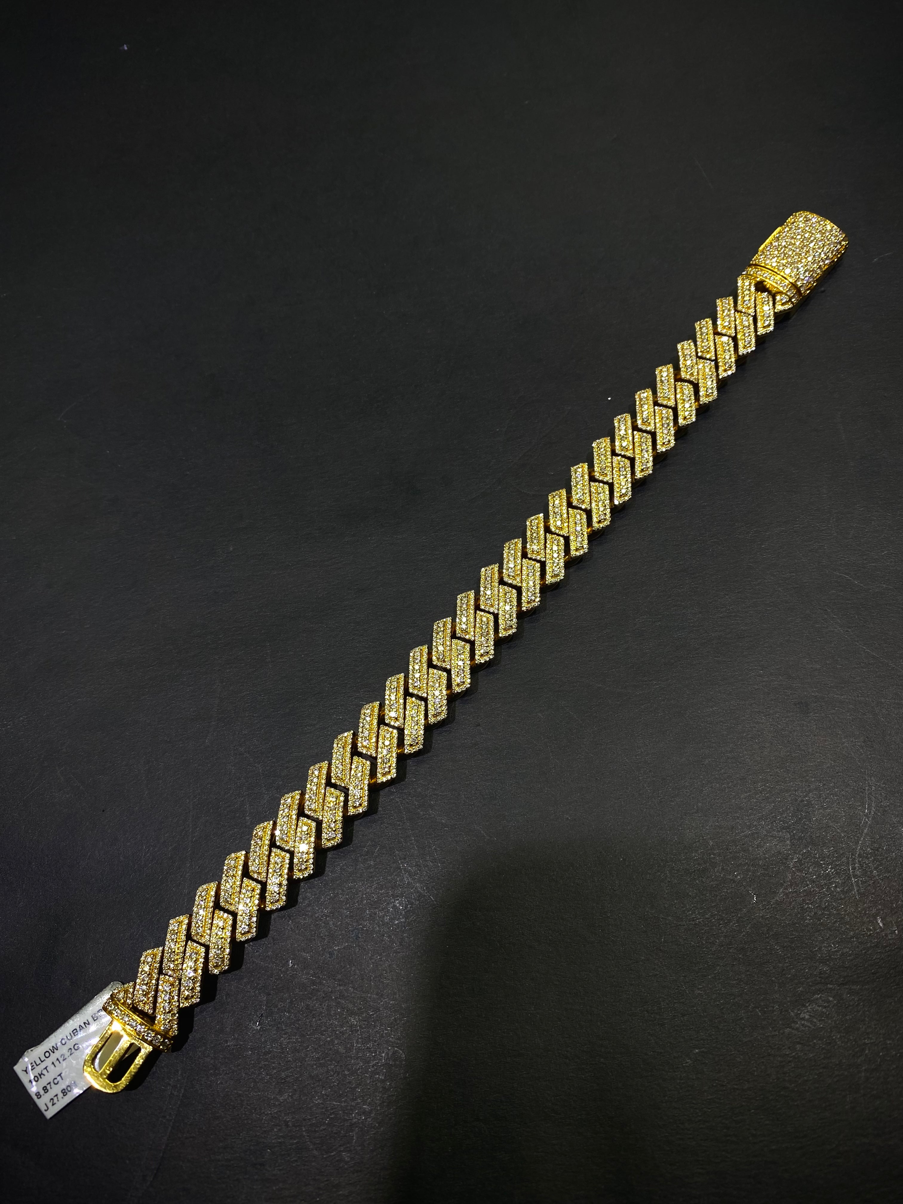 new 10k vs1 9 cts.t.w. iced miami cuban link bracelet
