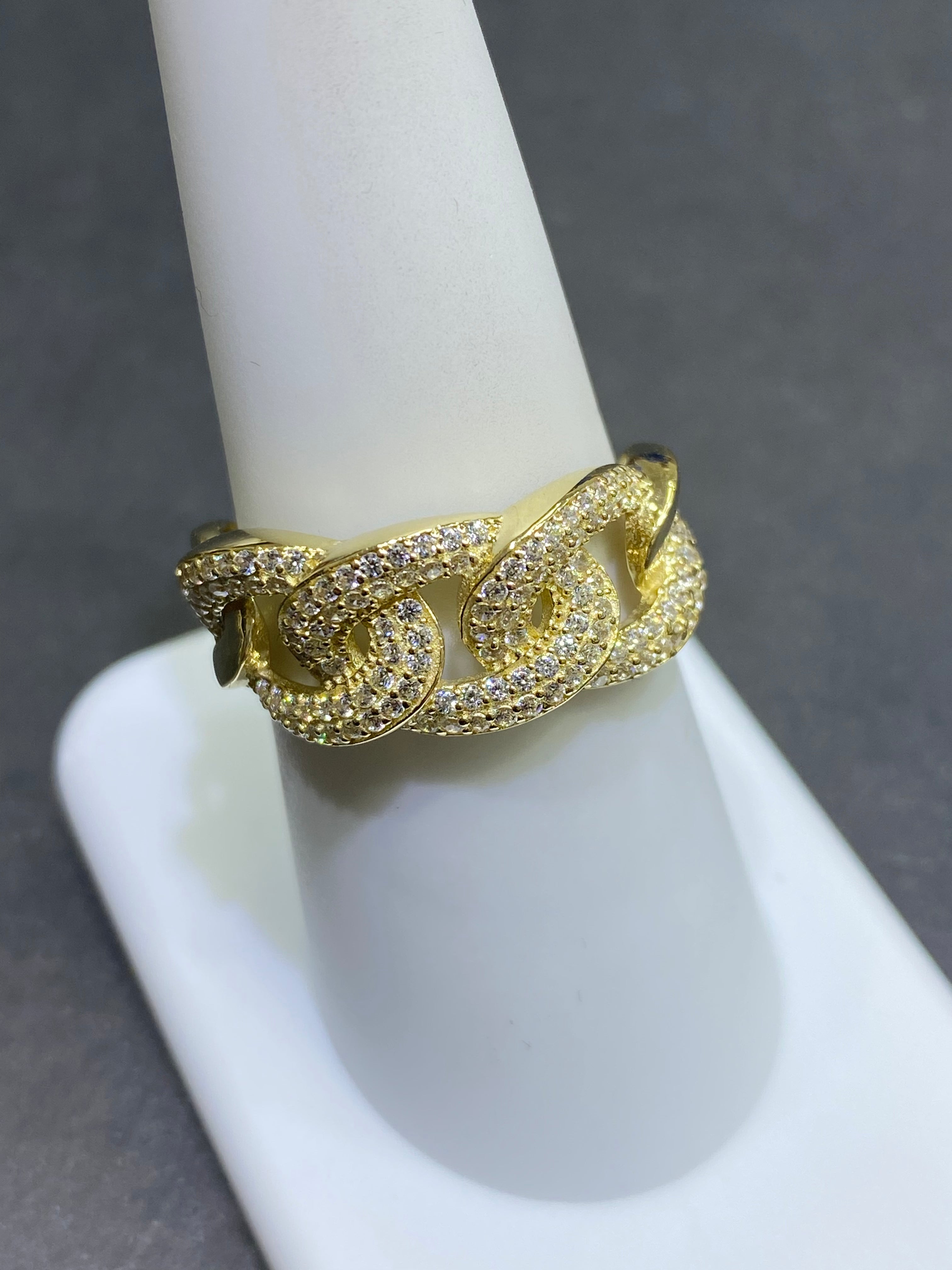 new 10k unisex italian made cuban link ring