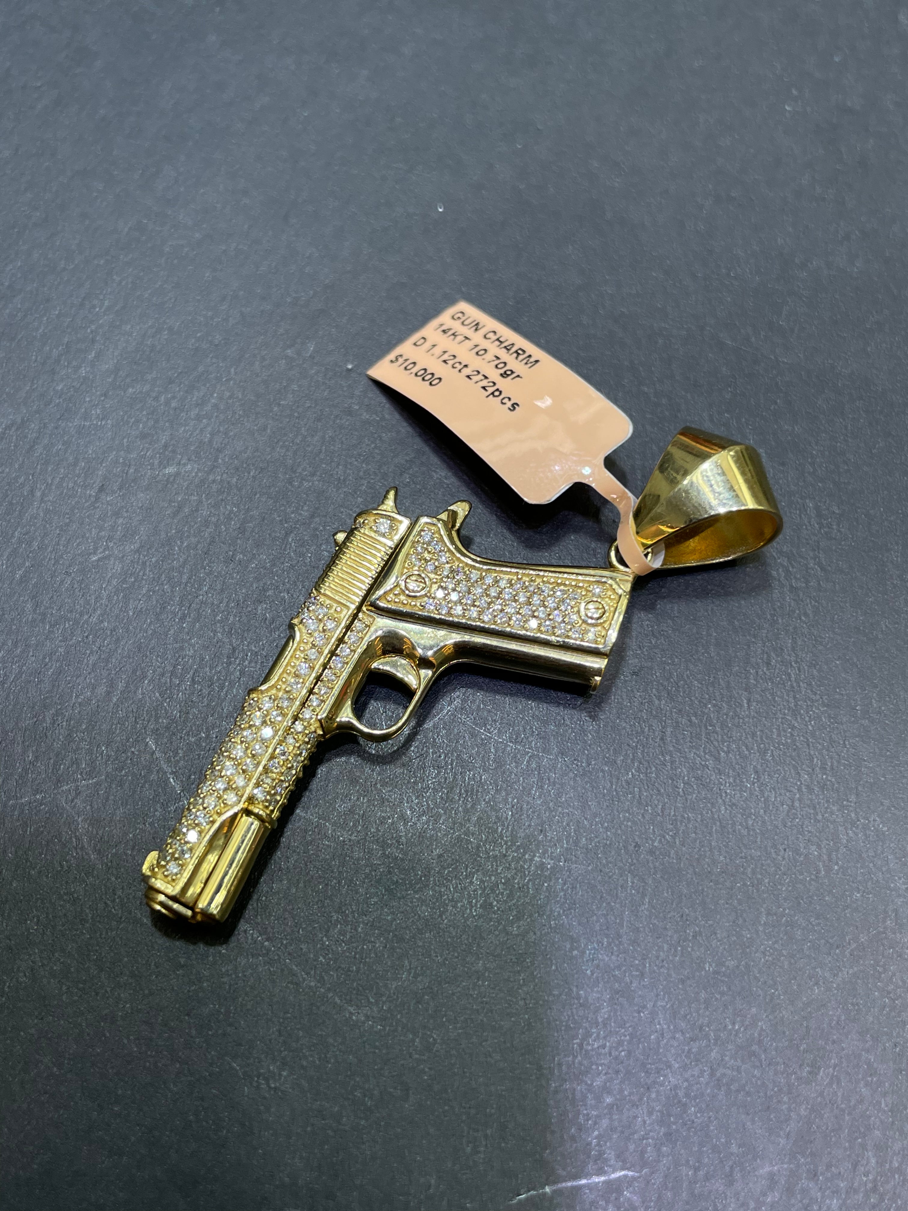 Vs1 Diamond Gun Charm Pendant