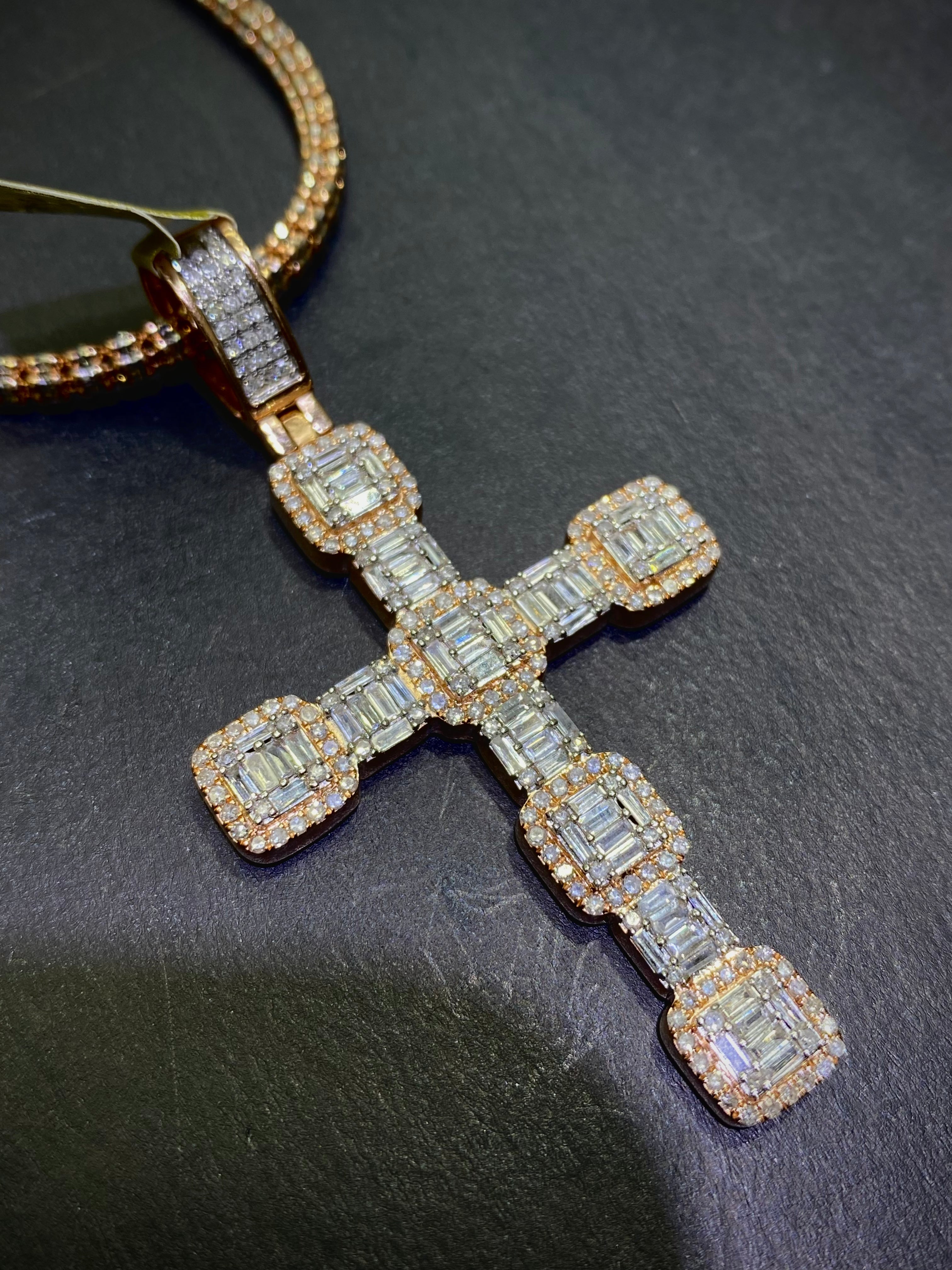 new 10k rose gold diamond cut italian chain