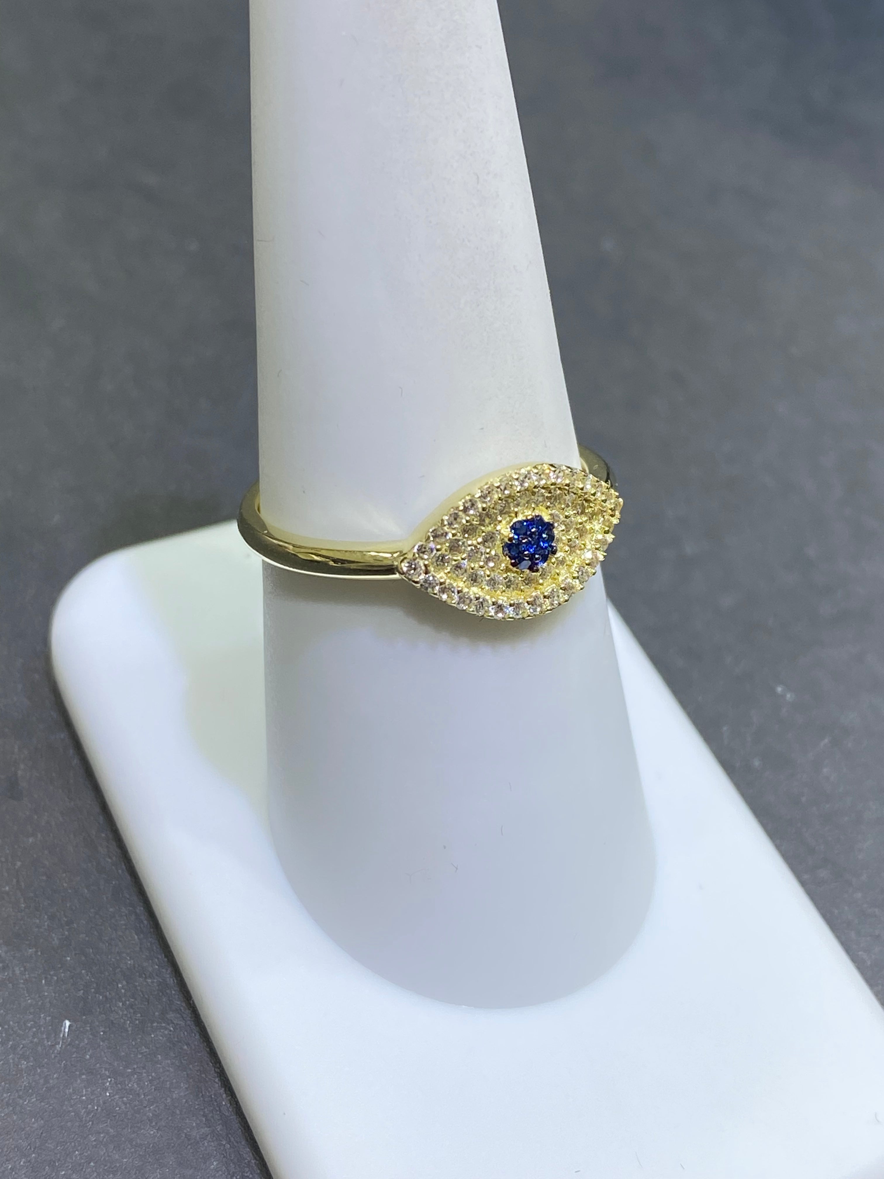 new 10k egypt eye of protection ring