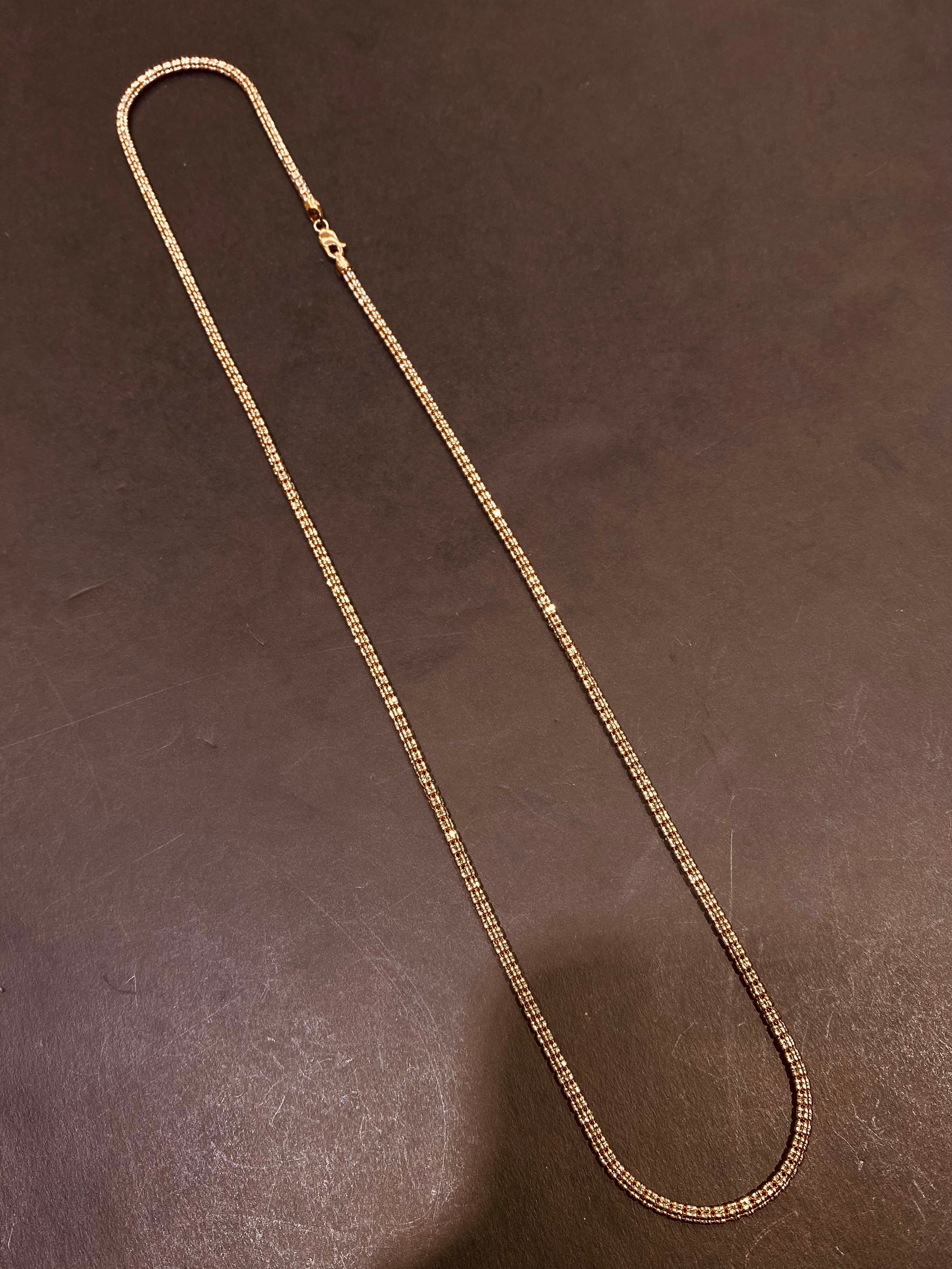 new 10k rose gold diamond cut italian chain