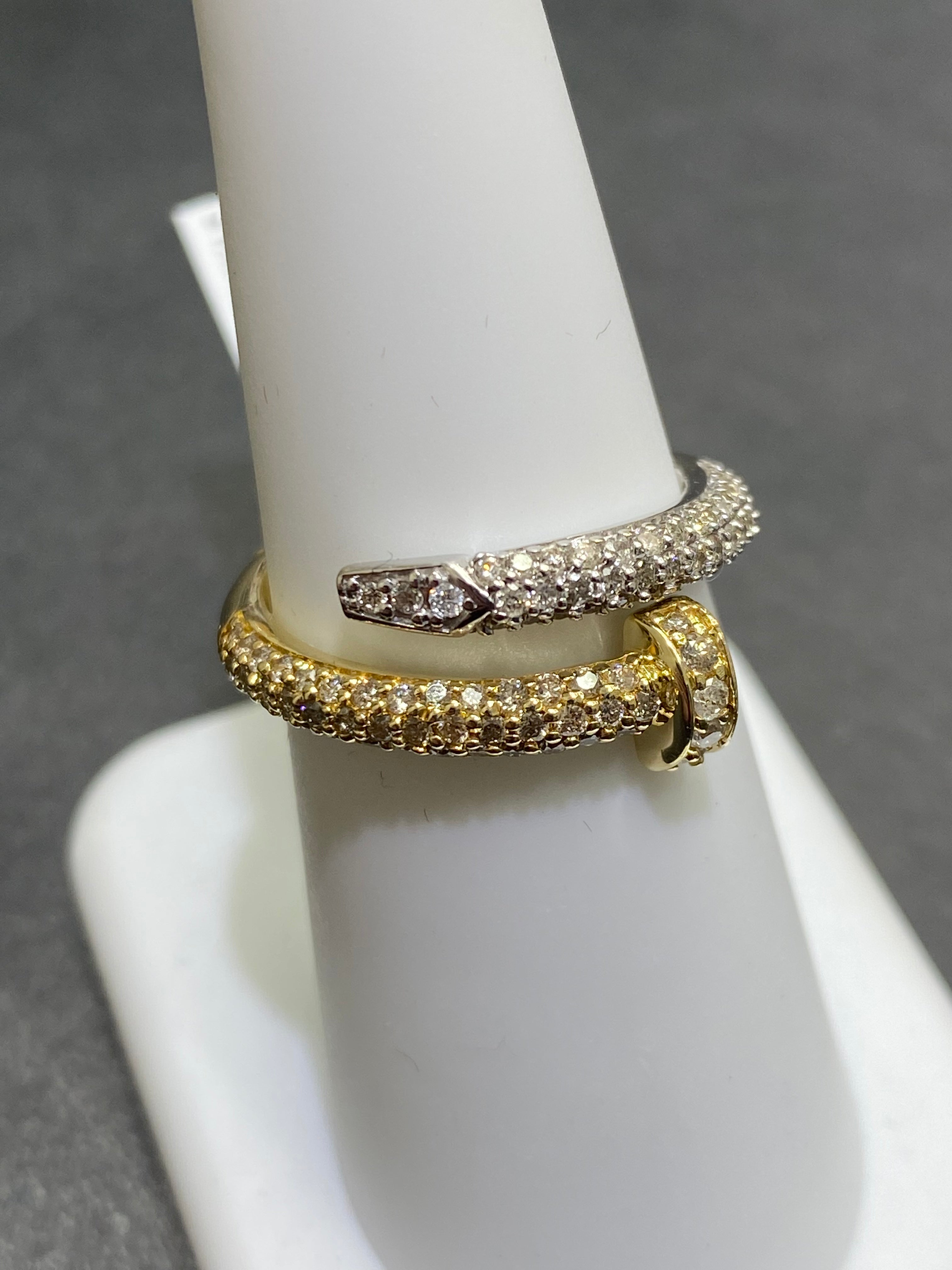 New 14k Vs1 Natural Diamond Nail Ring