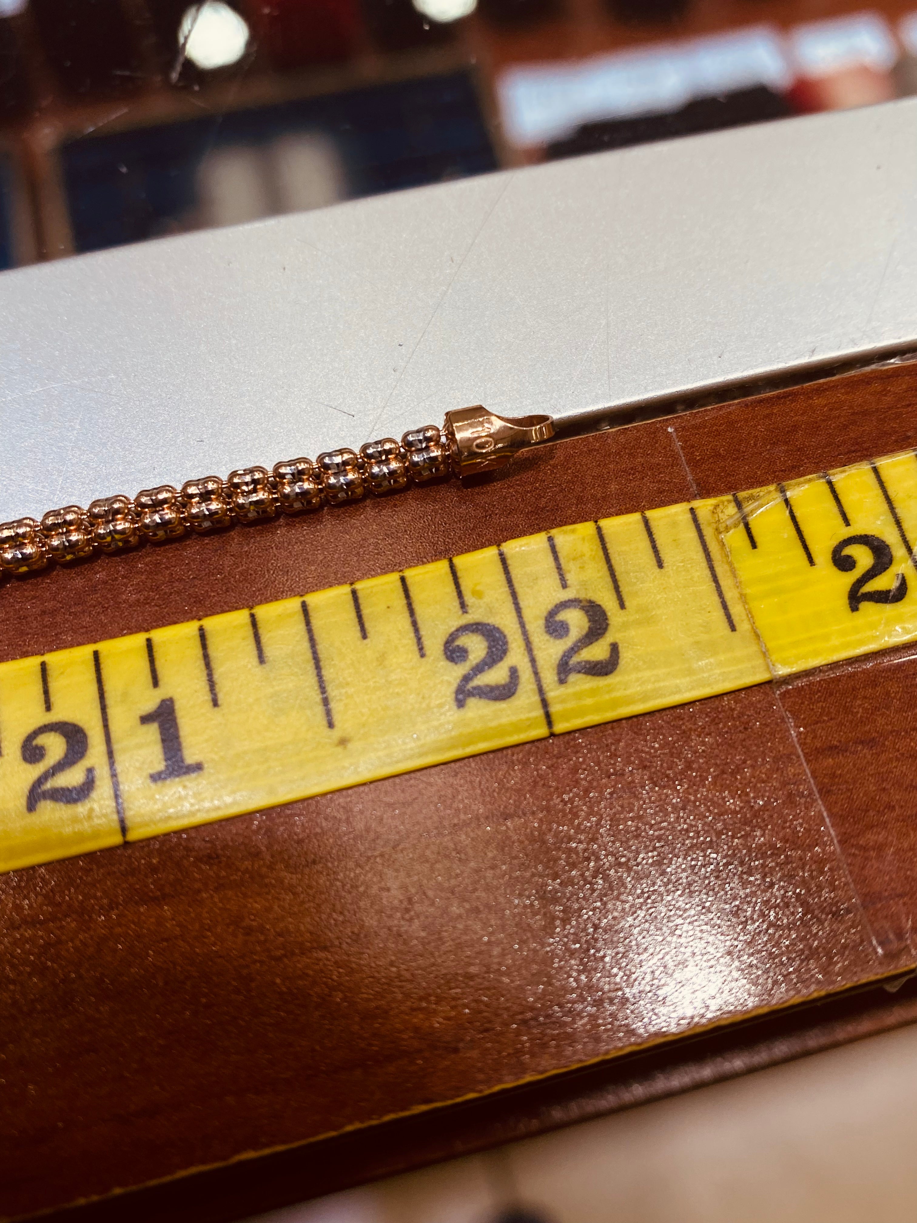 new 10k rose gold diamond cut italian chain